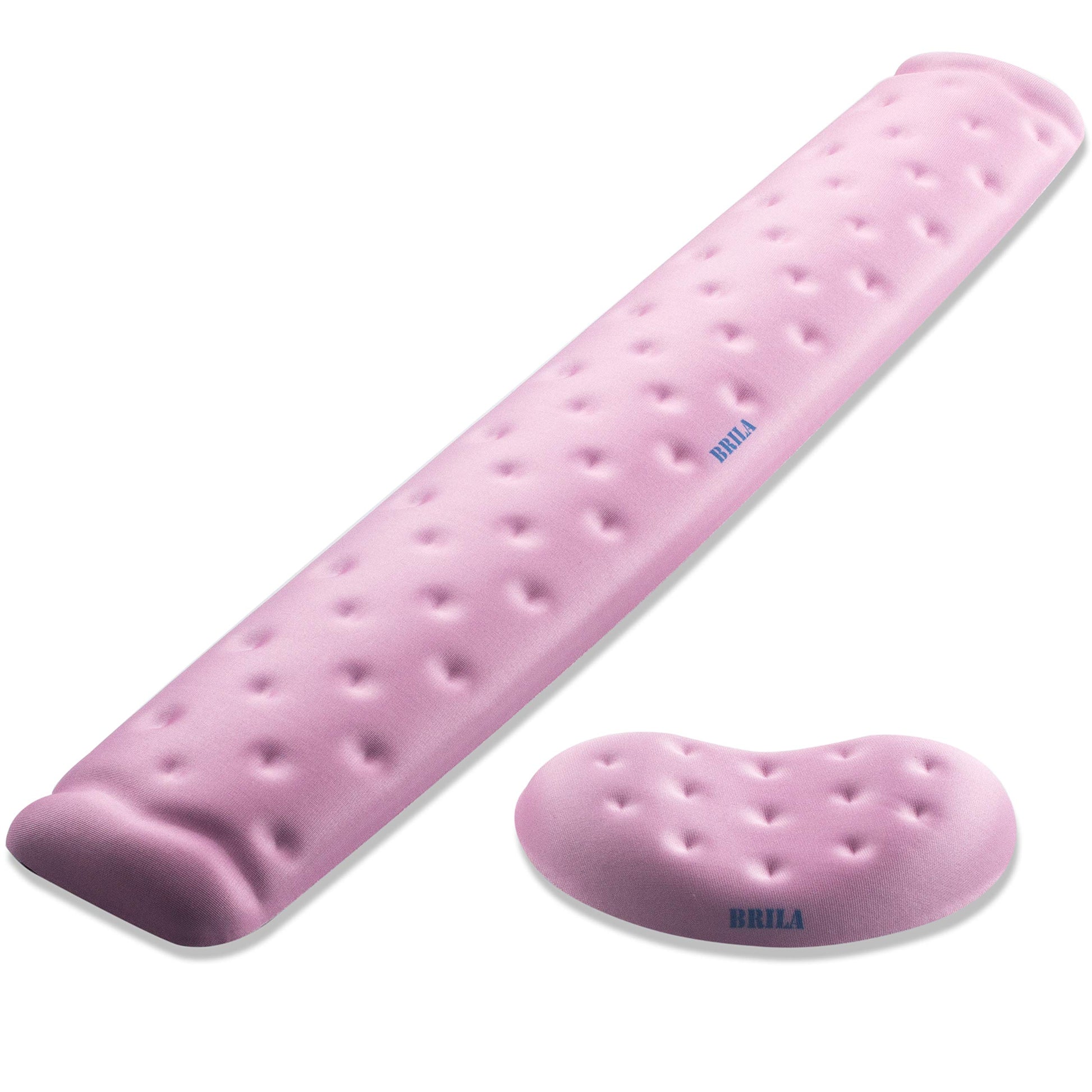 BRILA Memory Foam Mouse & Keyboard Wrist Rest Support Pad Cushion Set for Computer, Laptop, Office