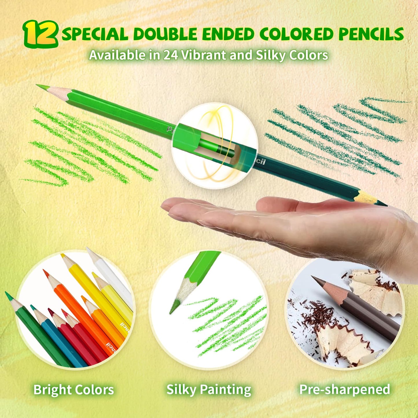 Cokiki Dinosaur Drawing Kit for Kids 6-12, 184 Piece Art Set