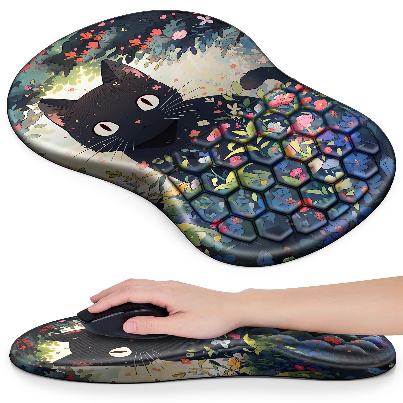 Mouse Pad with Wrist Rest, Canjoy Ergonomic Wrist Support with Massage