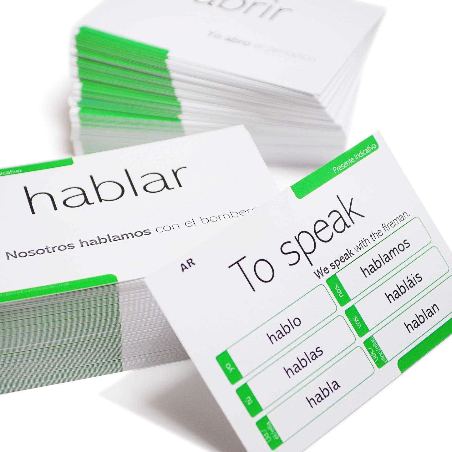Pat's Flash Cards 200 Spanish Verb Conjugation Presente Indicativo Flash Cards - Full Examples in
