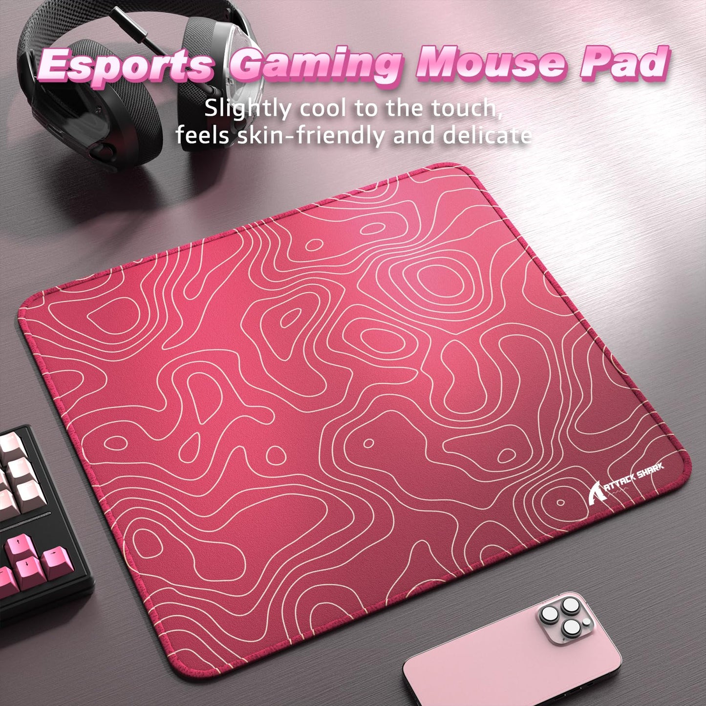 ATTACK SHARK CM02 Gaming Mouse Pad for Esports Speed Large Mouse mats for Desk Waterproof Surface