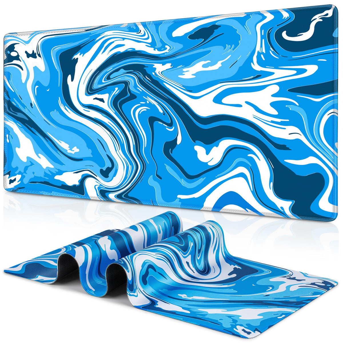 Canjoy ﻿Gaming Mouse Pad, 35.4x15.7inch Fluid Large Mouse Pads for Desk
