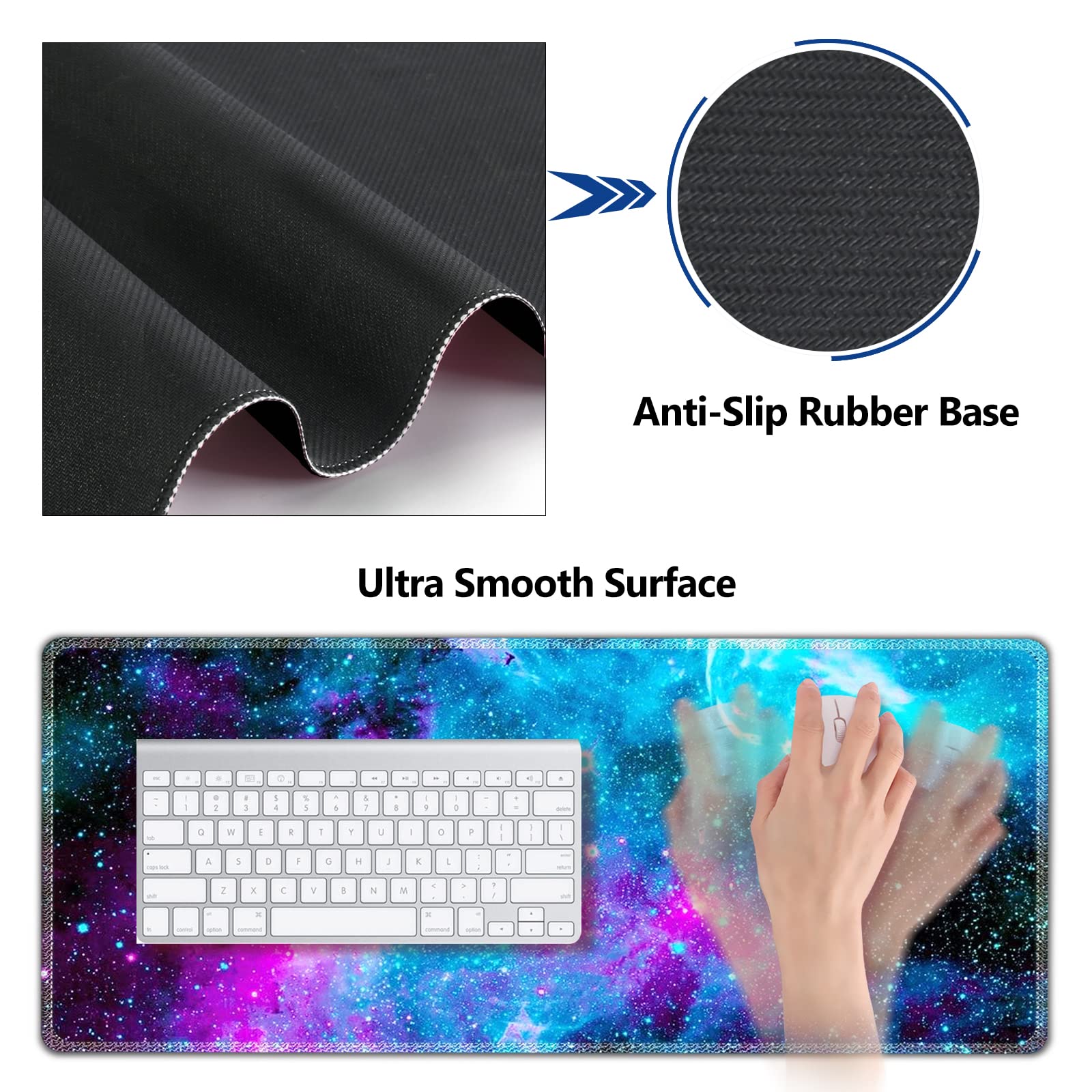 AIMSA Large Gaming Mouse Pad Set, Keyboard Wrist Rest Support Mouse Pad, Ergonomic Memory Foam