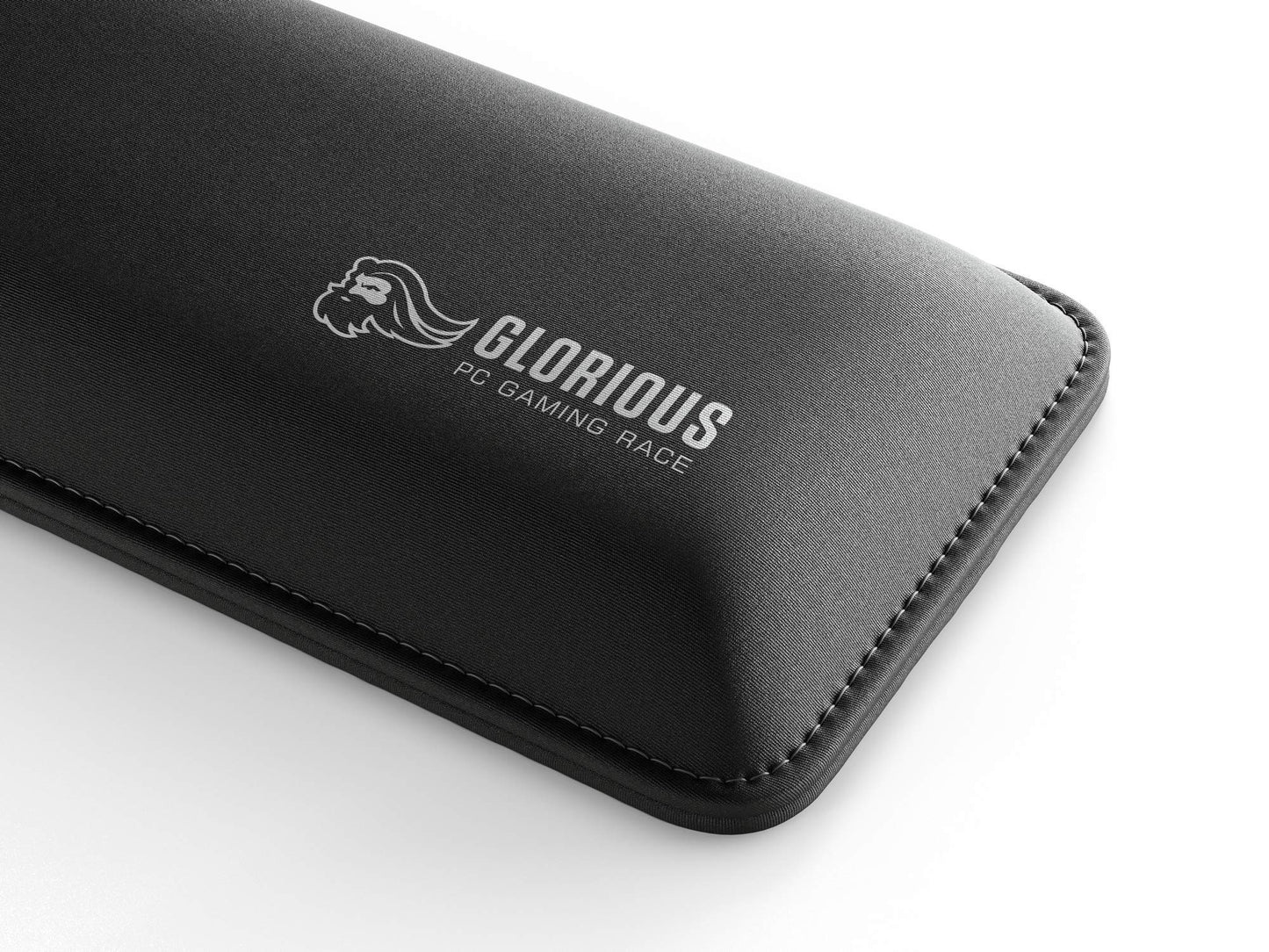Glorious Wrist Pad/Rest - Compact - Black - Mechanical Keyboards, Stitched Edges, Ergonomic | 12x4