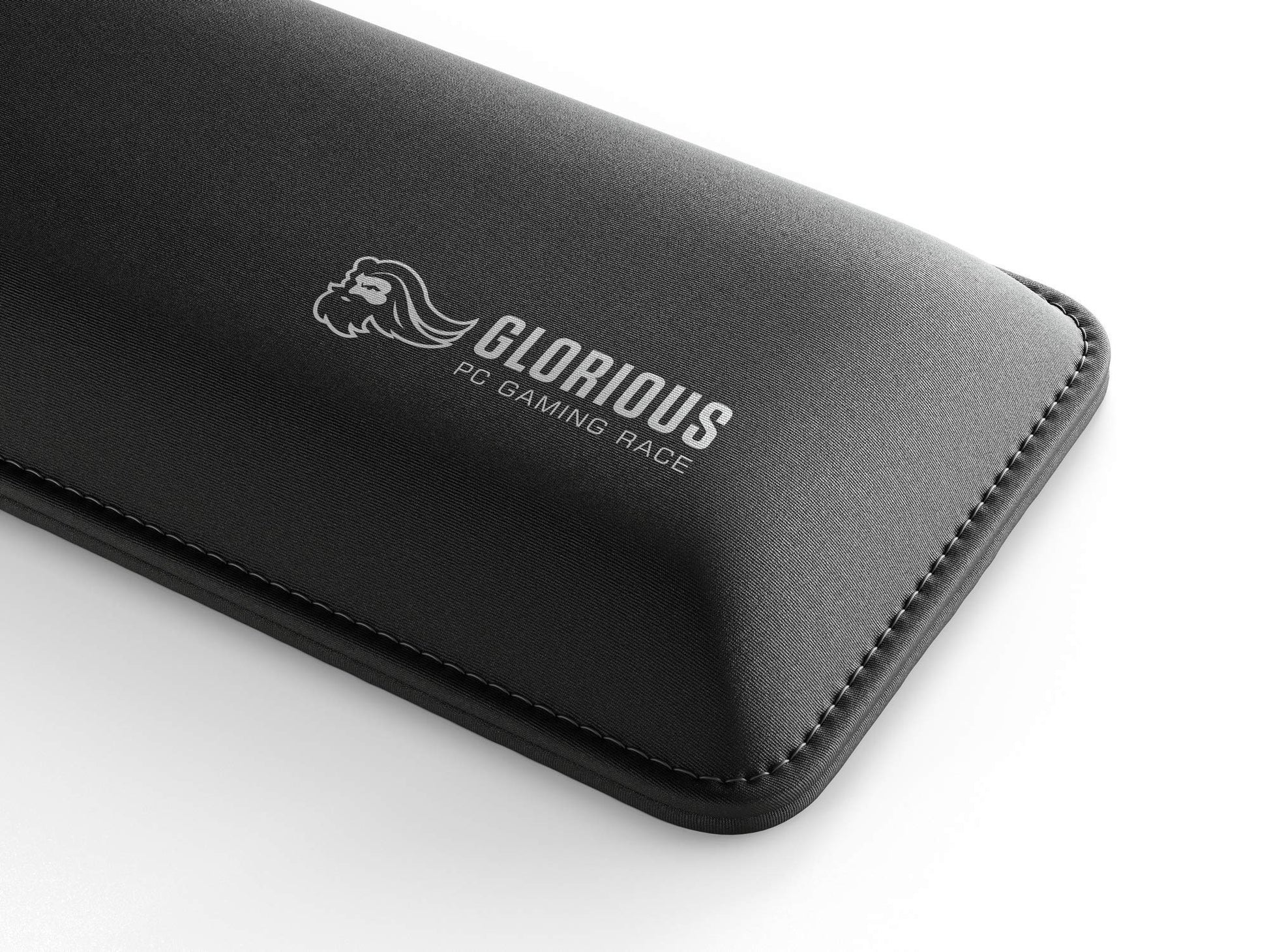 Glorious Wrist Pad/Rest - Compact - Black - Mechanical Keyboards, Stitched Edges, Ergonomic | 12x4