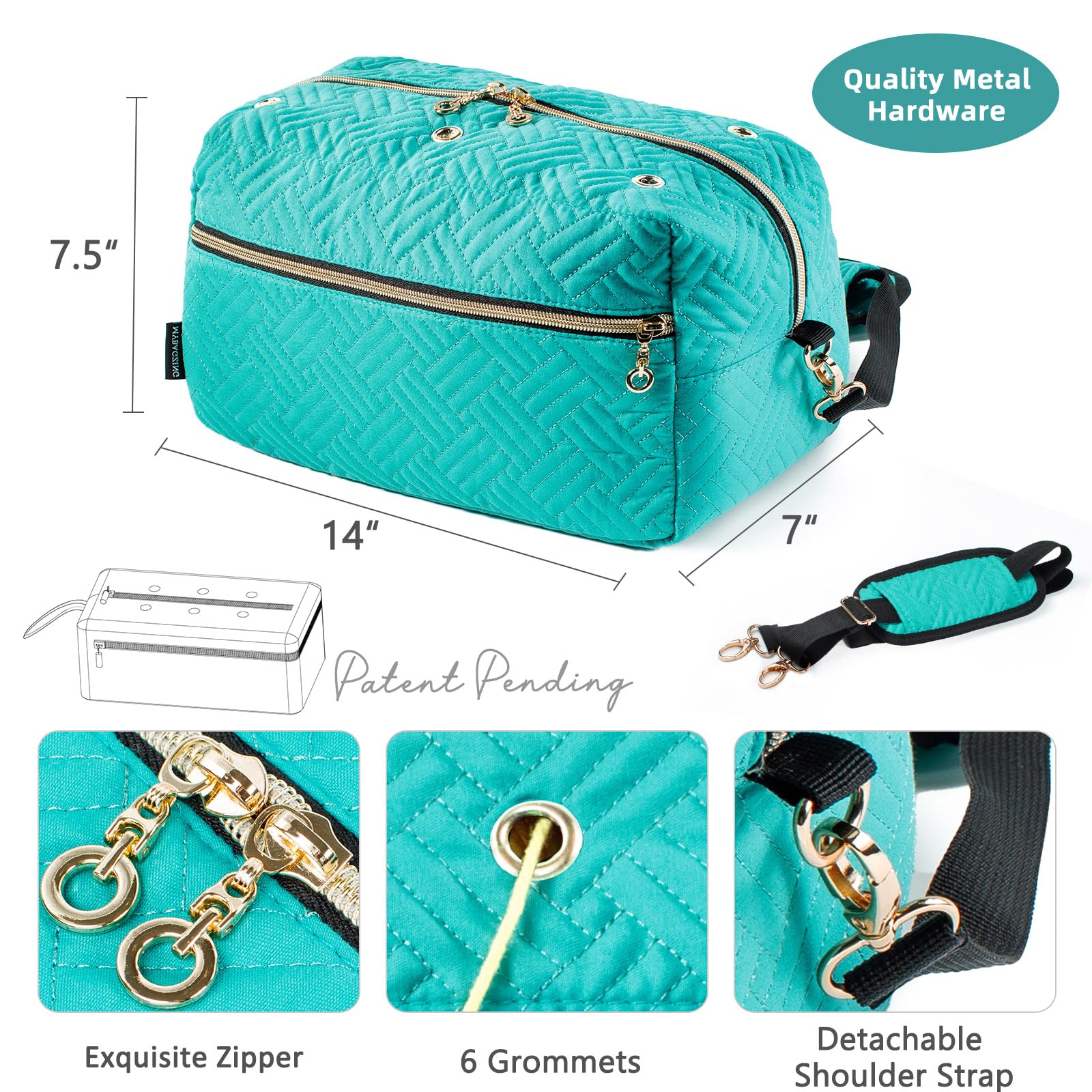 MYBAGZING Crochet Bag Yarn Storage Organizer for Knitting &Crochet Projects