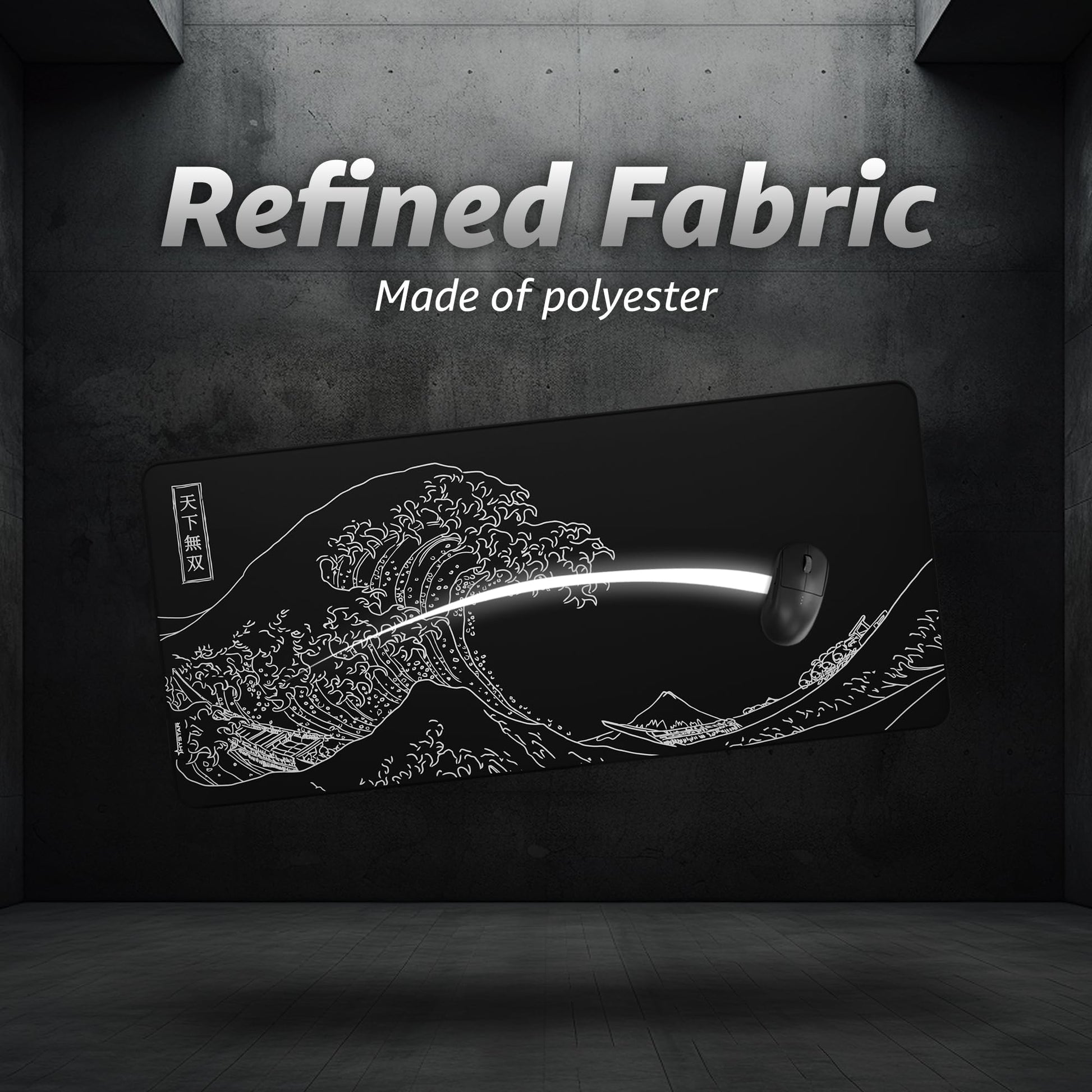 Hystar® Extended Gaming Mouse Pad | XXL 36" x 16" | 5mm Thick, Waterproof Surface, Smooth Polyester