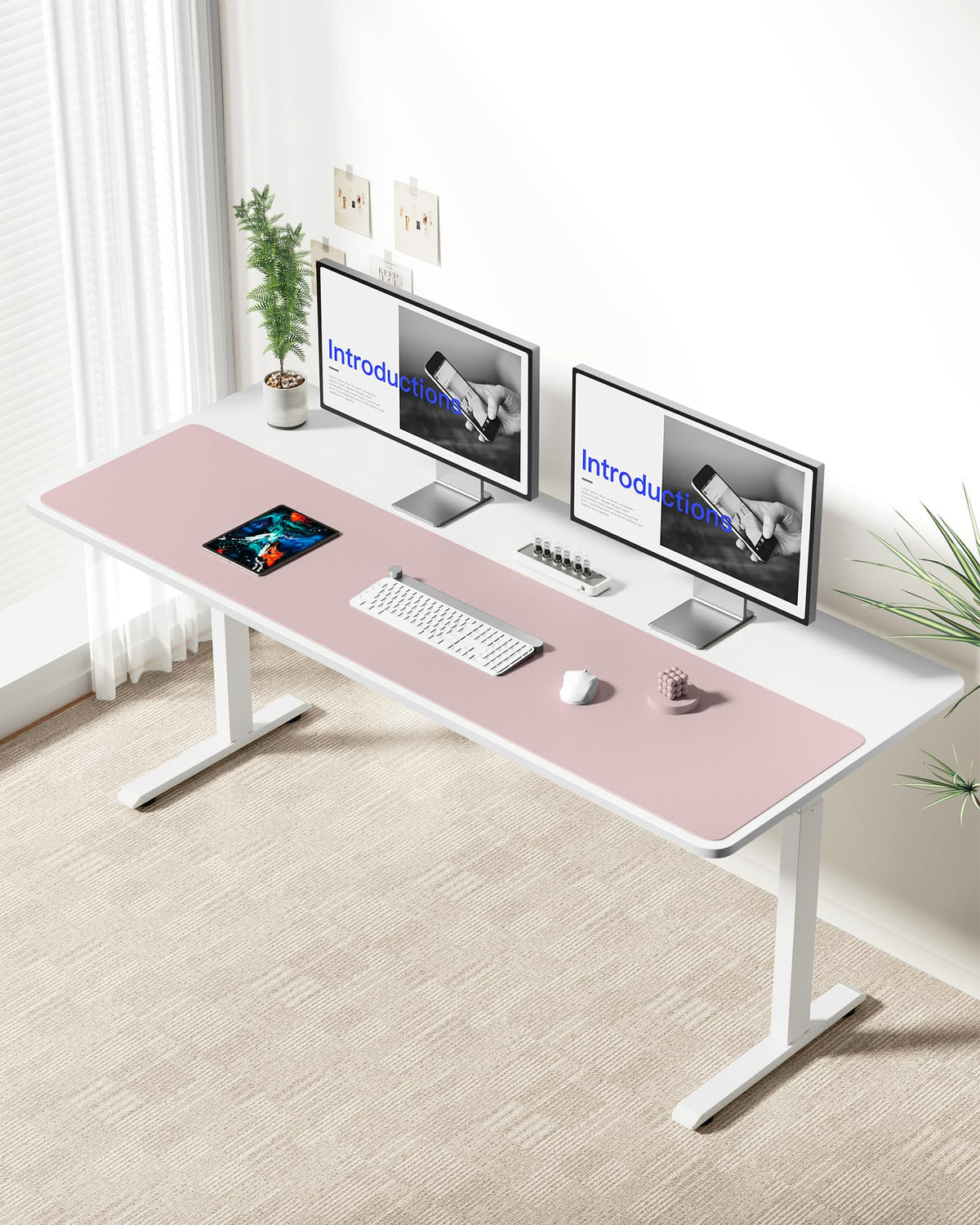 YSAGi Leather Desk Pad Protector, Office Desk Mat, Large Mouse Pad, Non-Slip PU Leather Desk