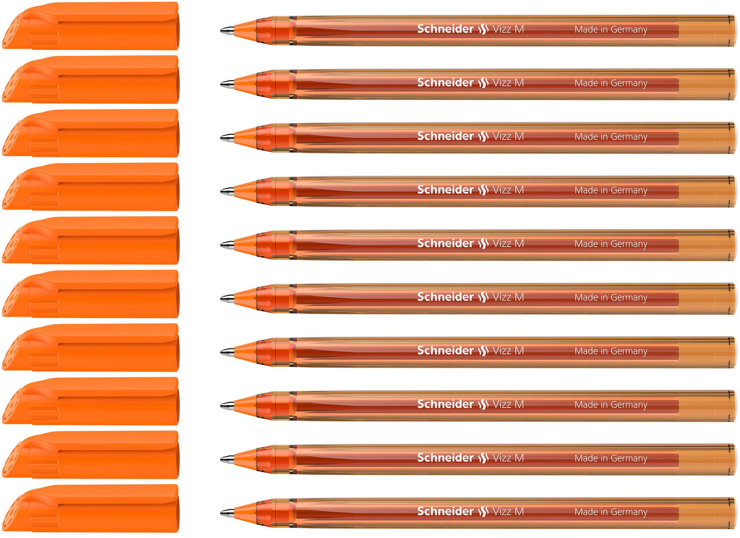 Schneider Vizz 102211 Ballpoint Pen for Easy and Fast Writing - Colour Ink Barrel - Medium Line