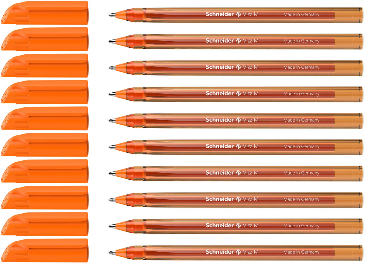 Schneider Vizz 102211 Ballpoint Pen for Easy and Fast Writing - Colour Ink Barrel - Medium Line