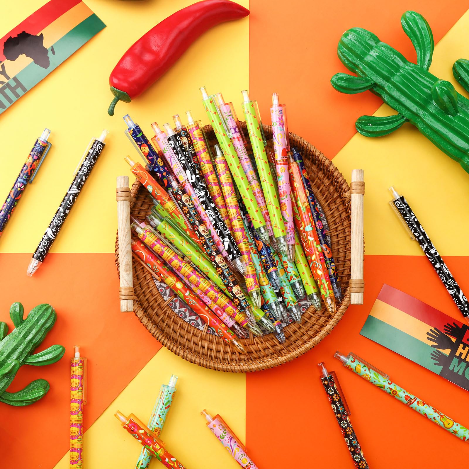 Leinuosen 72 Pcs Cinco De Mayo Pen Cinco De Mayo Party Favors Mexican Fiesta Pens Bulk Fiesta Party