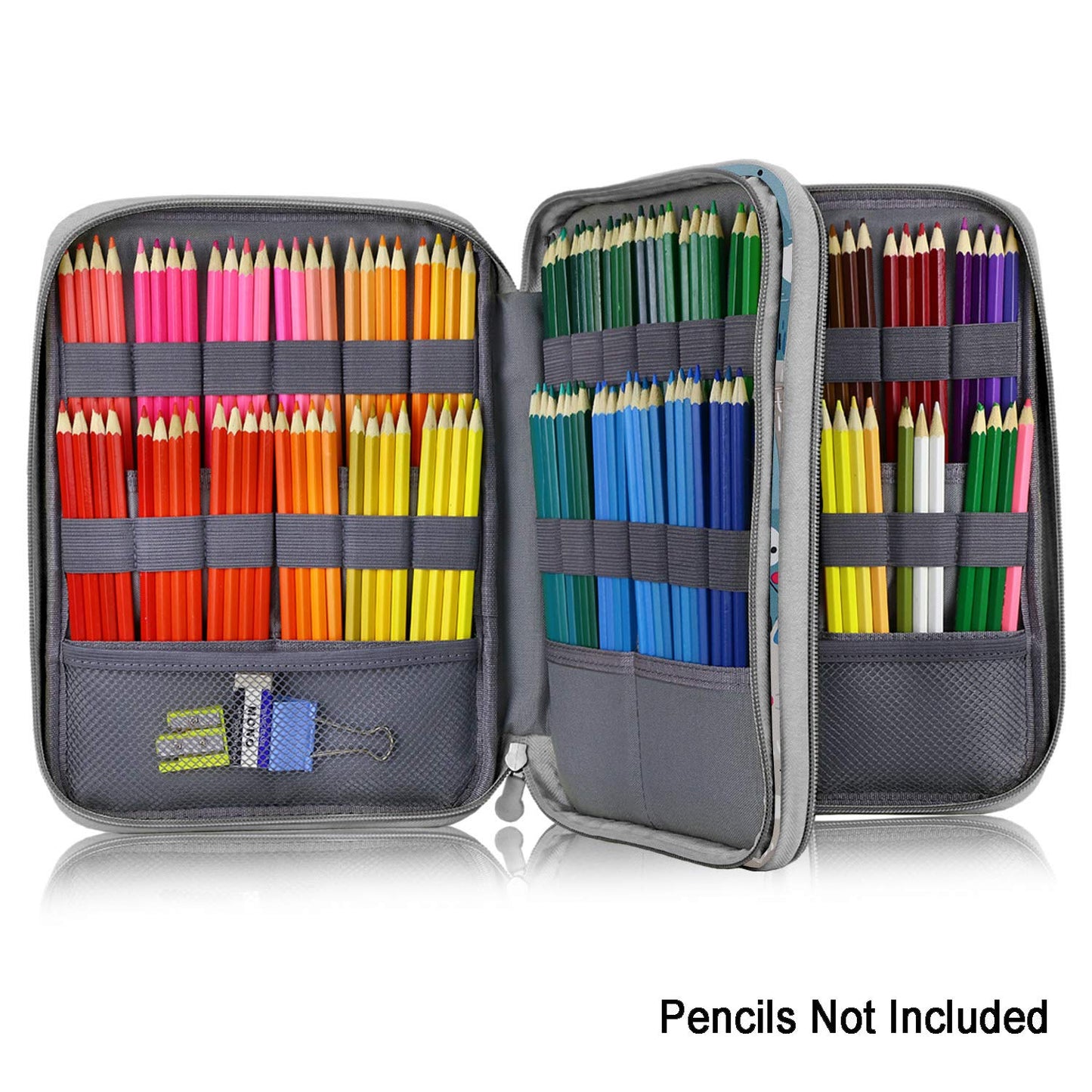 YOUSHARES 192 Slots Colored Pencil Case, Large Capacity Pencil Holder Pen Organizer Bag with Zipper
