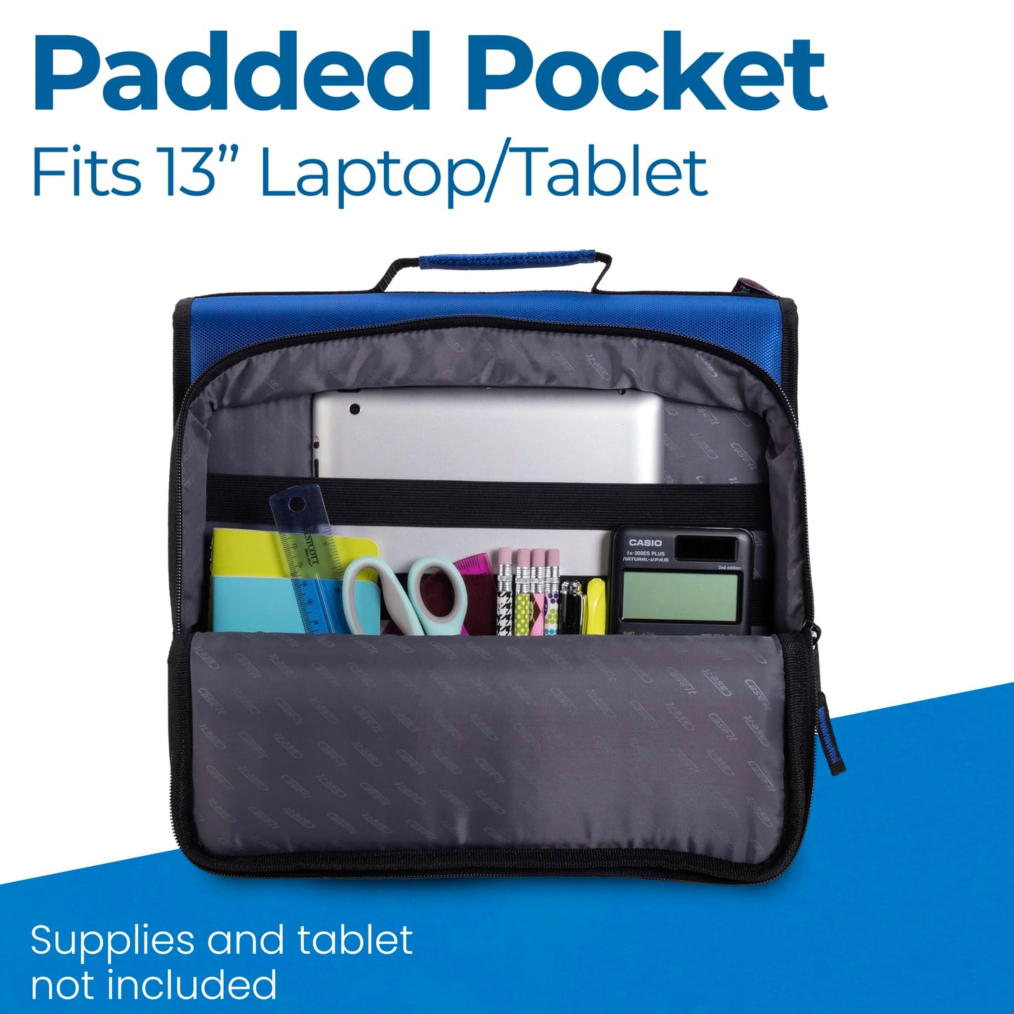 Case-it Zipper Binder | 2-Inch O-Rings | 400-Sheet | LT-007 Midnight Blue