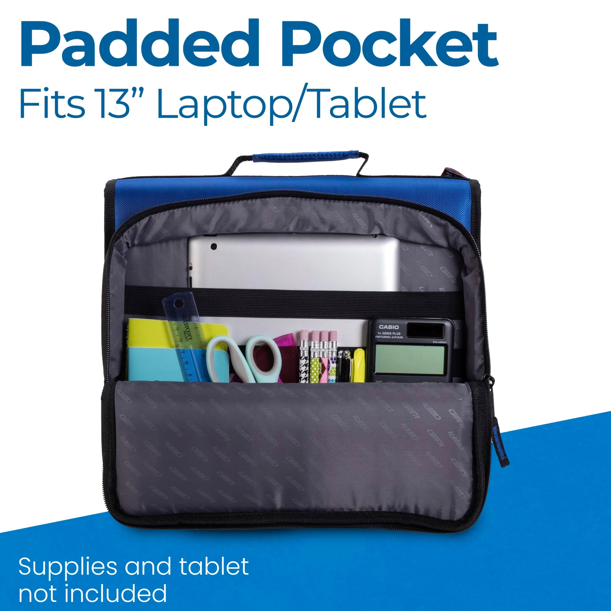 Case-it Zipper Binder | 2-Inch O-Rings | 400-Sheet | LT-007 Midnight Blue