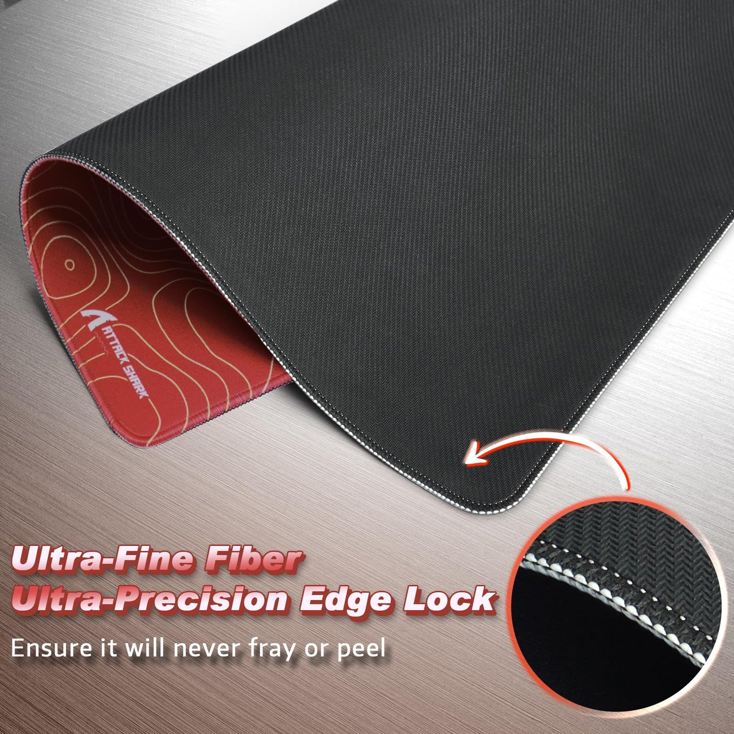 ATTACK SHARK CM02 Gaming Mouse Pad for Esports Speed Large Mouse mats for Desk Waterproof Surface