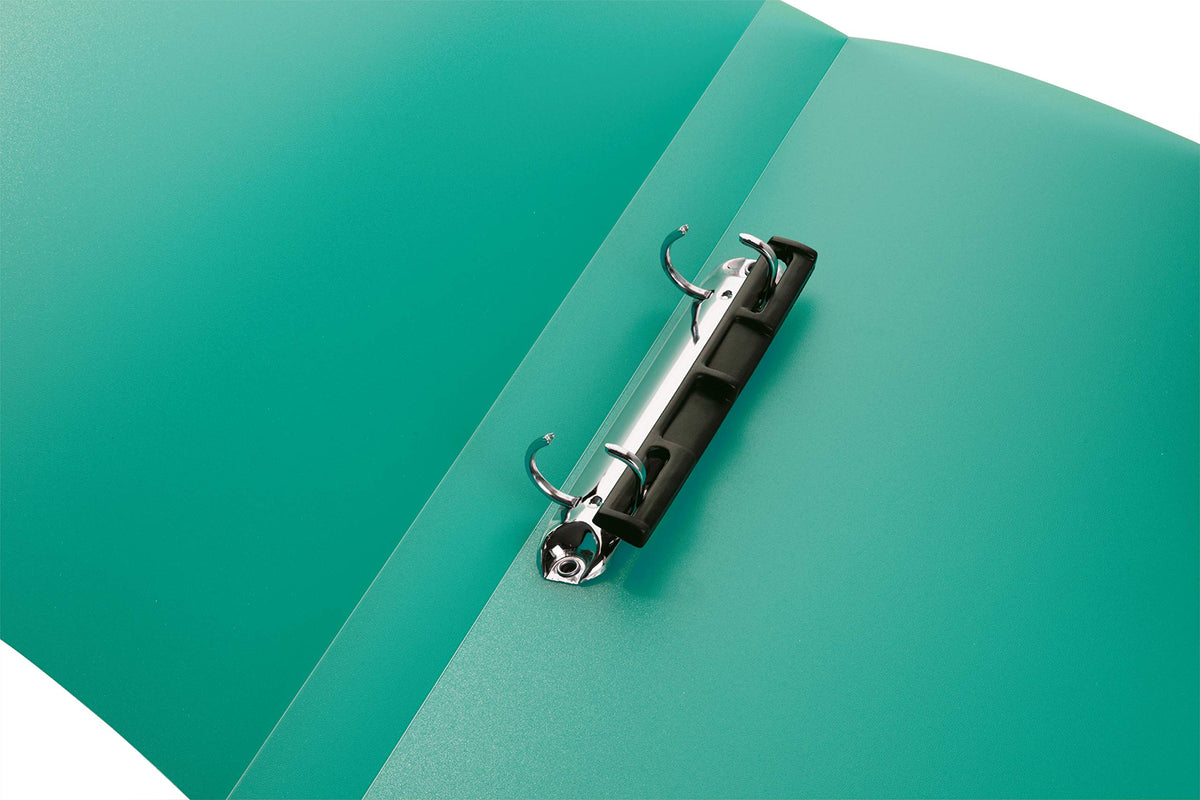 HERMA Ring Binder Translucent in Turquoise, A4, 25 mm Spine, Slim 2-Ring Binder Made of Plastic