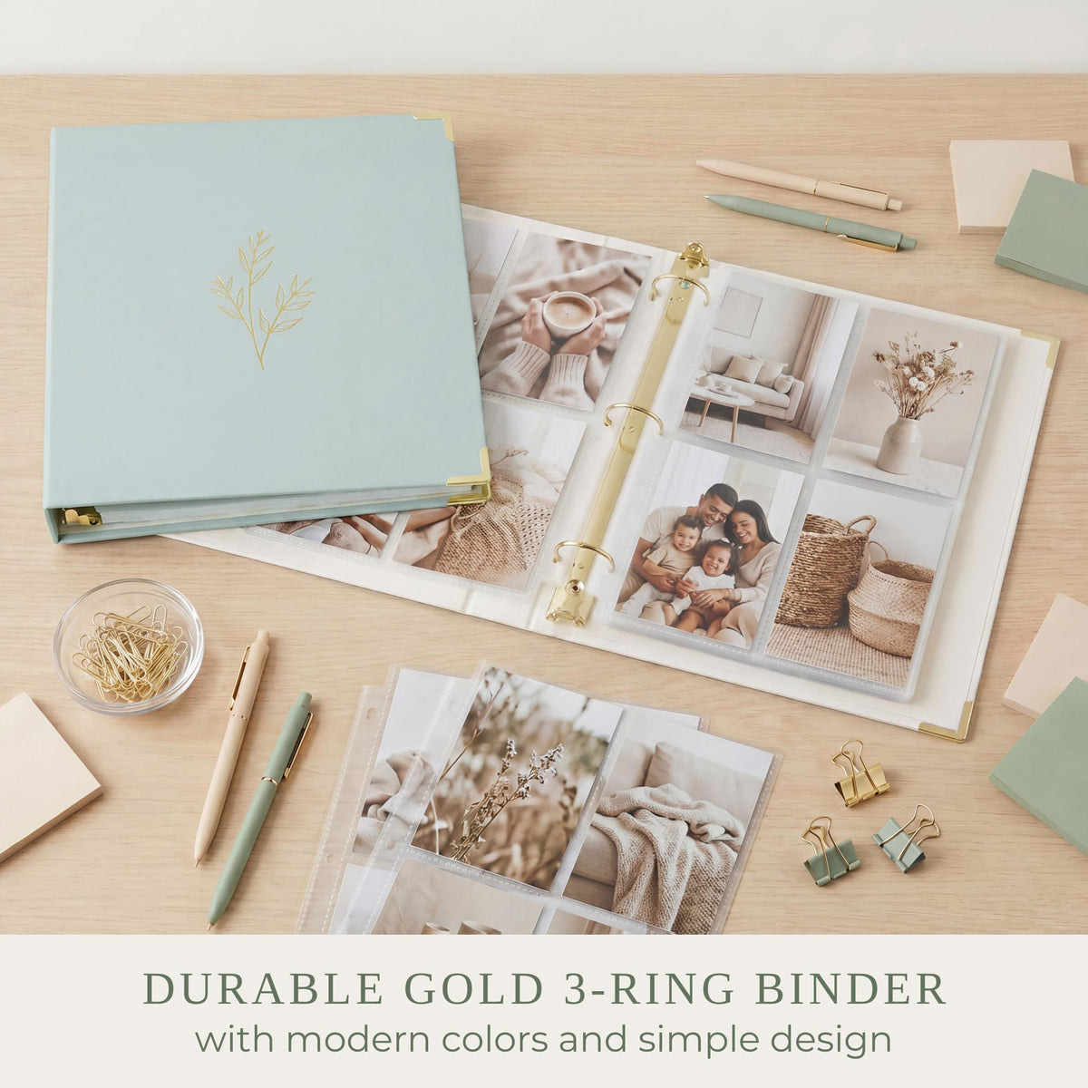 Aesthetic 3 Ring Binder Set of 2-1 Inch Binder Fits Letter Sized Paper