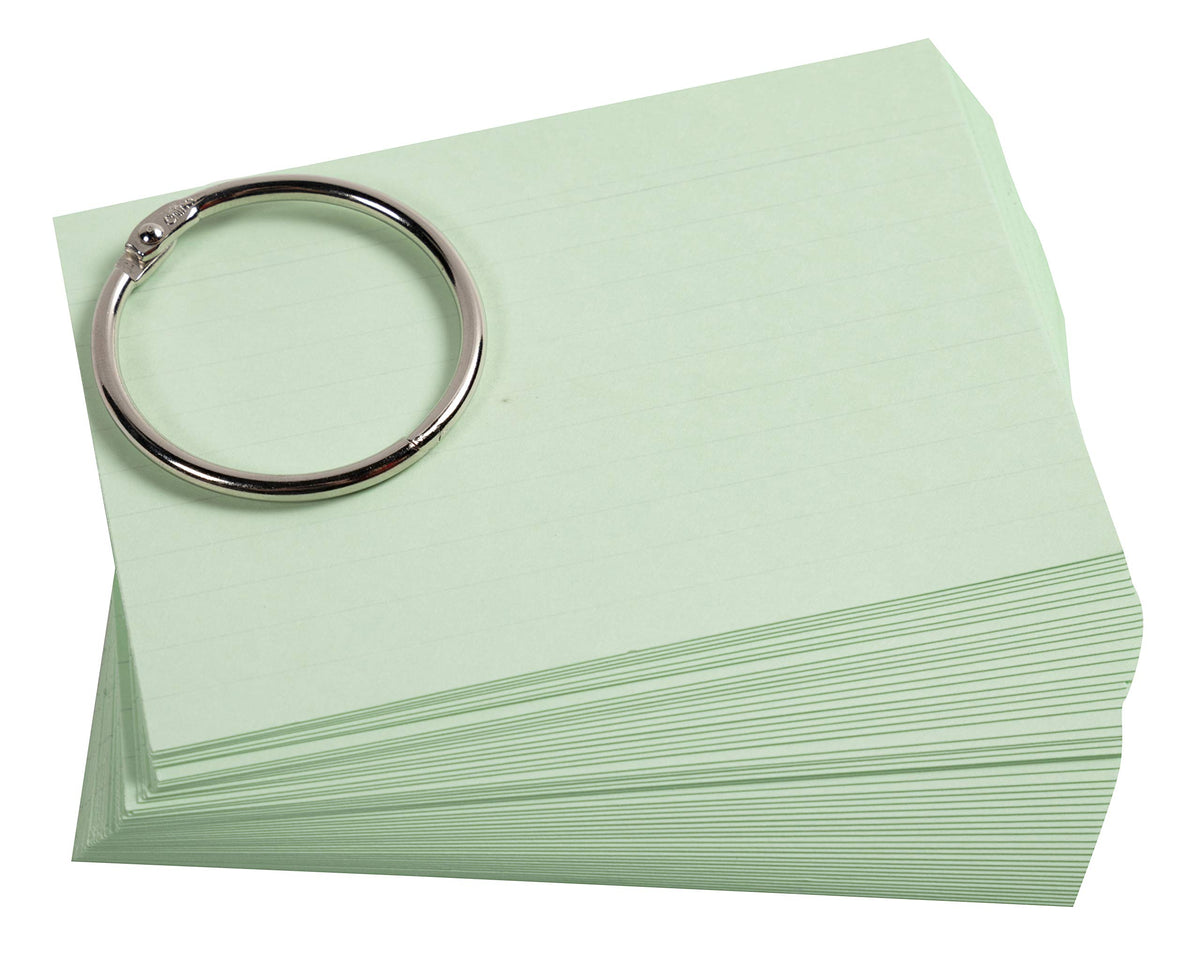 Exacompta - Ref 10330E - Bristol Revision Flashcards with Ring (Pack of 50 Cards) - A7 (77 x 105mm)