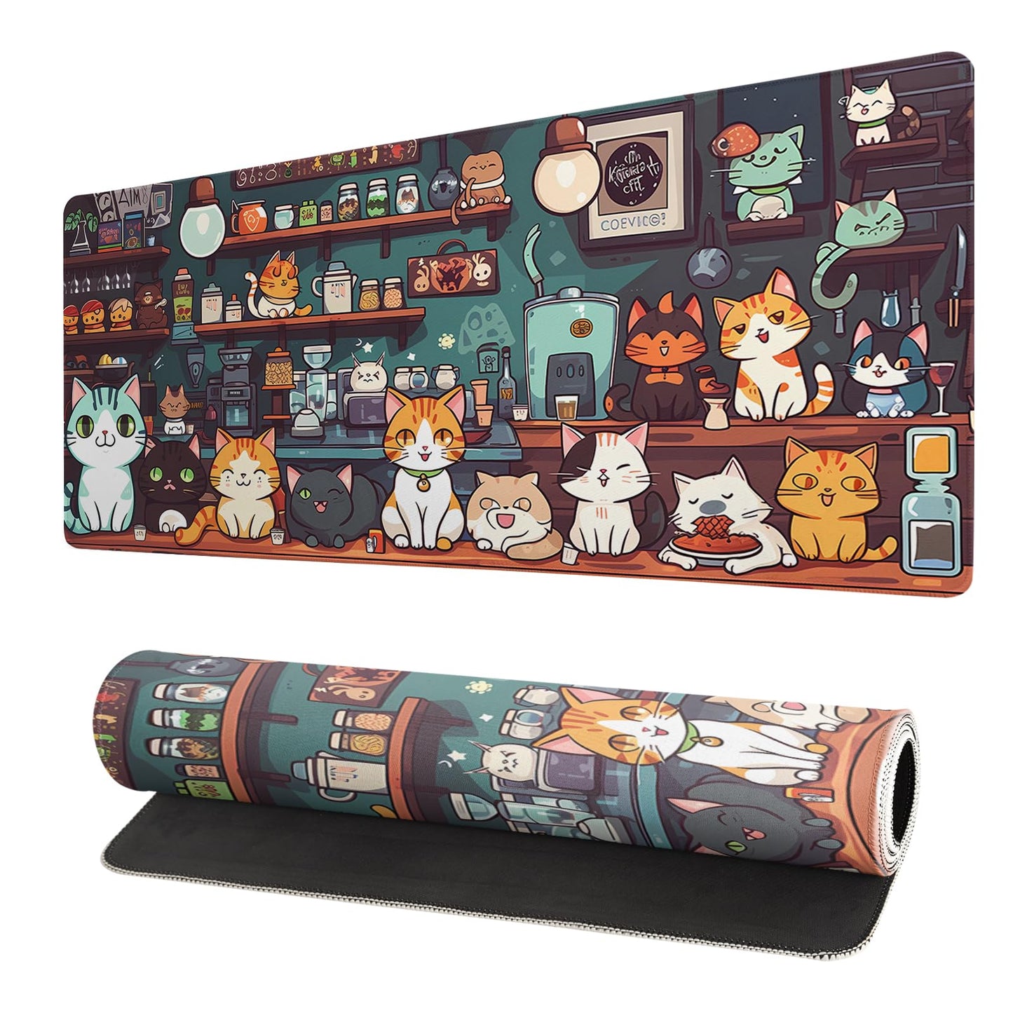 Gaming Mouse Pad Desk Pad,Extended Big Mouse Pad,31.5x11.8 Inch Long Computer Keyboard Mouse Mat