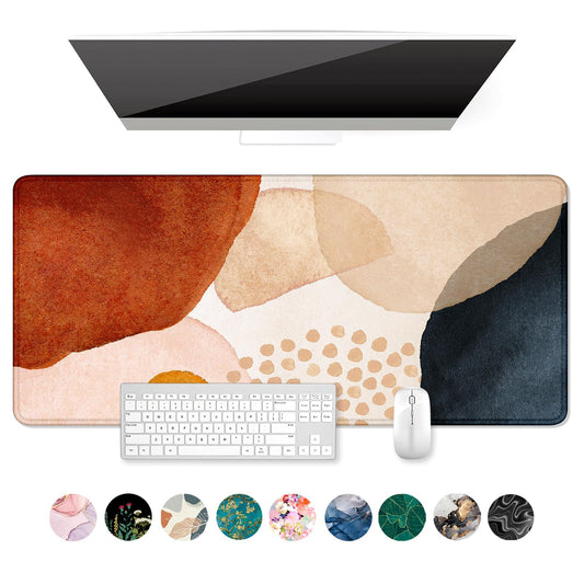 Auhoahsil Large Mouse Pad, XXL Desk Pad, Extened 35" x 15", Non-Slip Rubber Base, Stitched Edges
