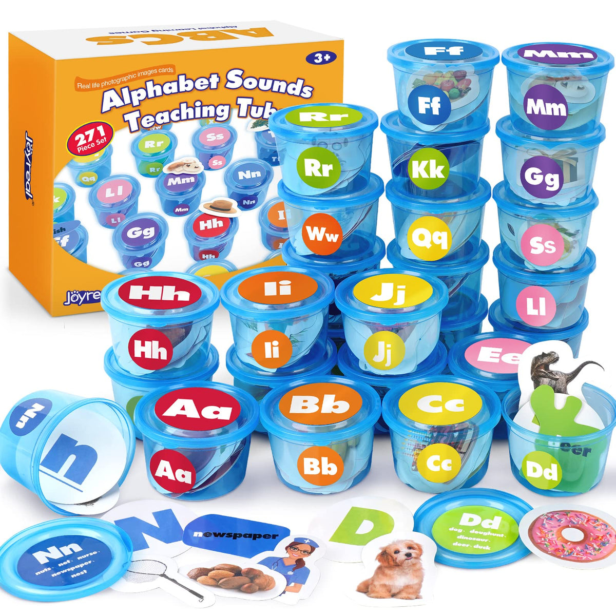 Joyreal 271 PCS Alphabet Learning Toys for 3-5, 26 Alphabet Soup Sorters