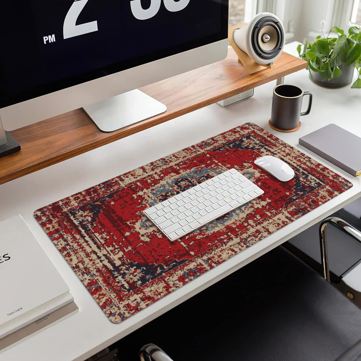 Desk Mat,Boho Carpet Style Large Gaming Mouse Pad for Desk XXL,Bohemian Rug Desk Pad,Extended Big