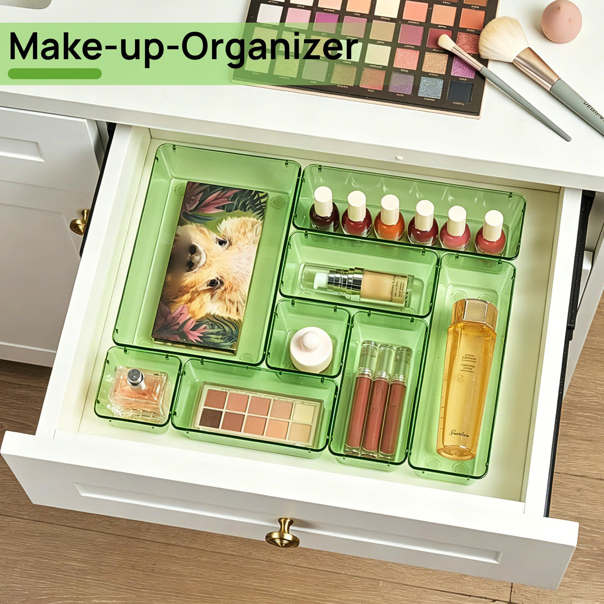Vtopmart 25 Pack Plastic Drawer Organizers with Non-slip Rubber Pads