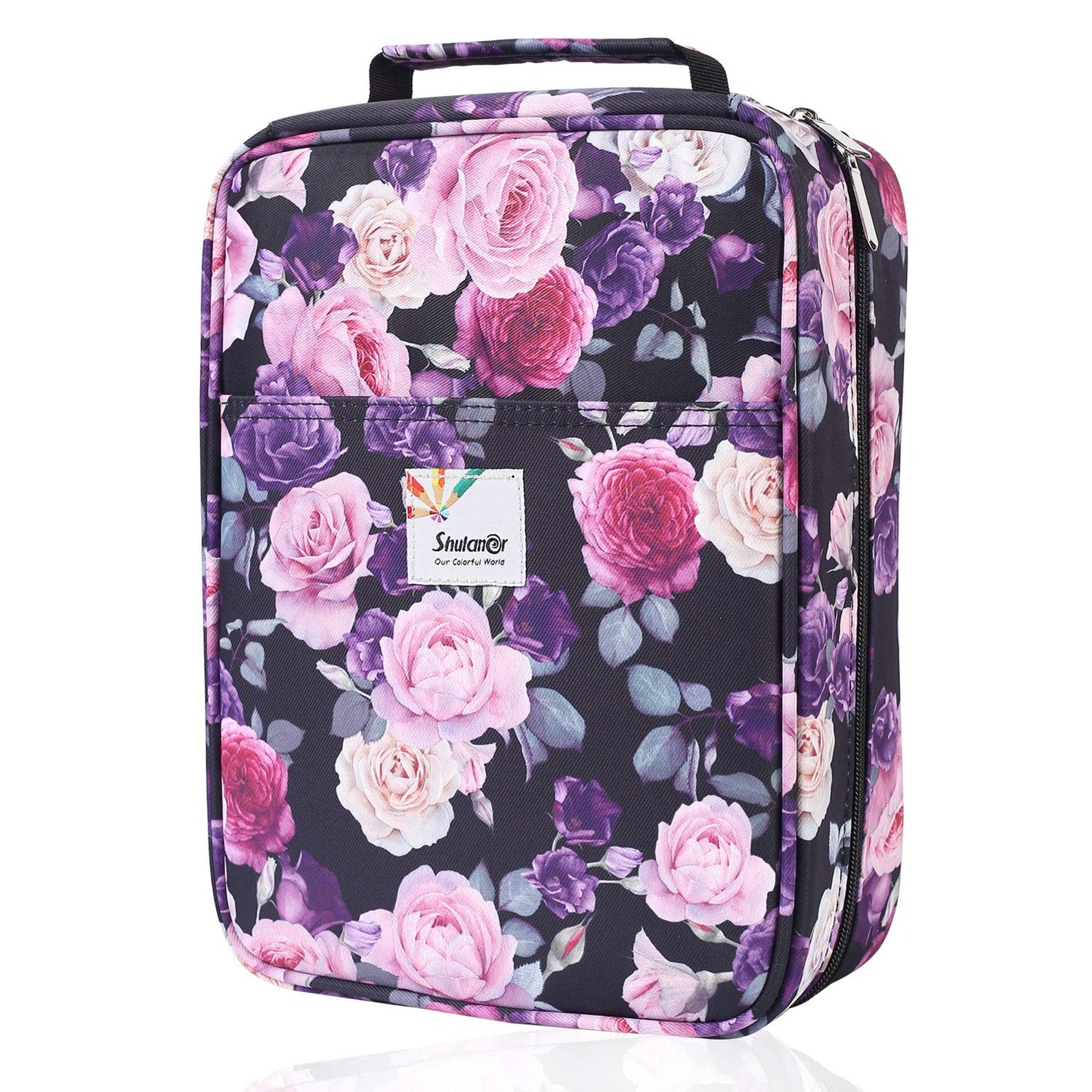 Shulaner Pencil Case Slot Holds 270 to 274 Colored Pencils or 180 to184 Color Gel Pens with Zipper