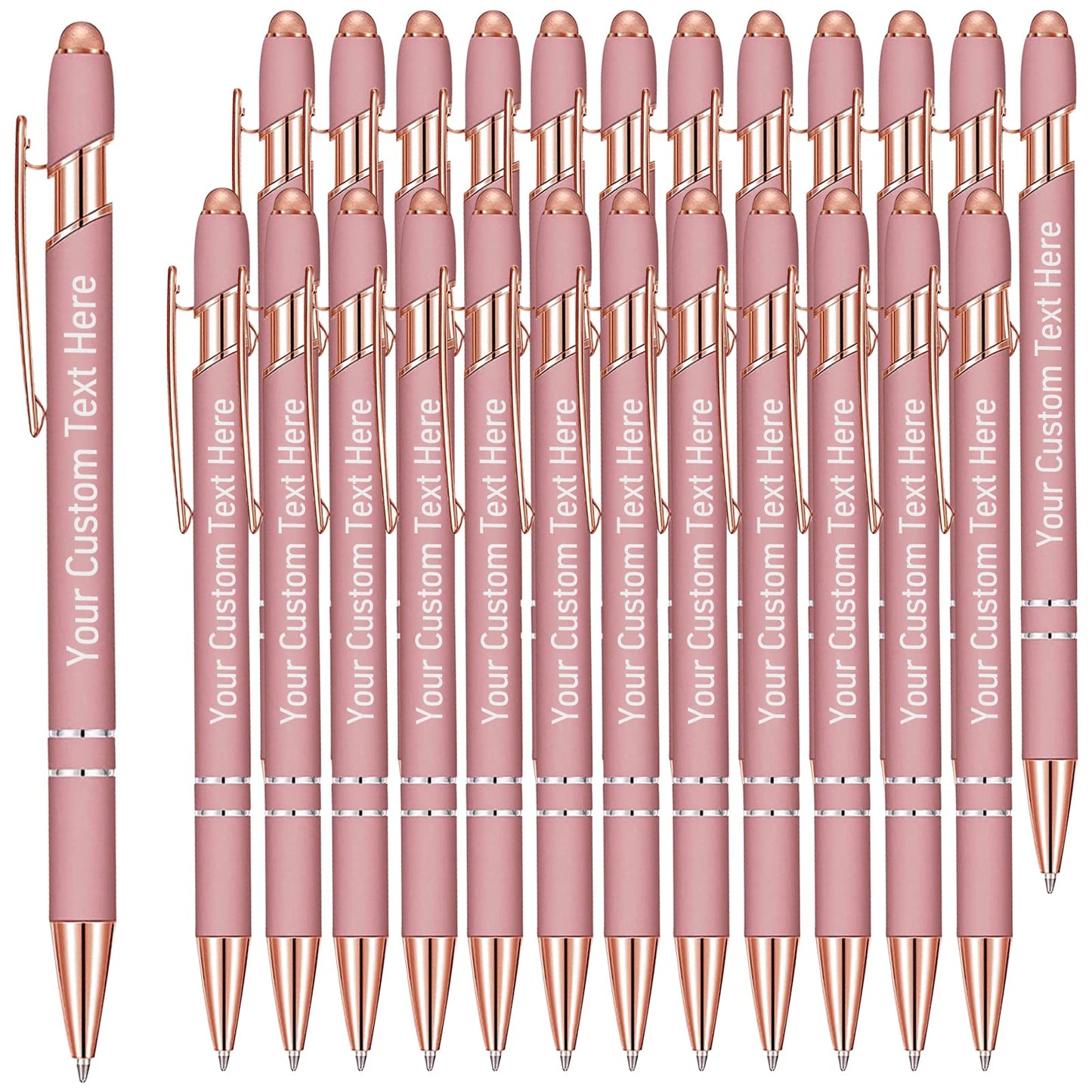 Up to 500 Personalized Pens Bulk Custom Ballpoint Pens with Business Name Message Logo, Customized