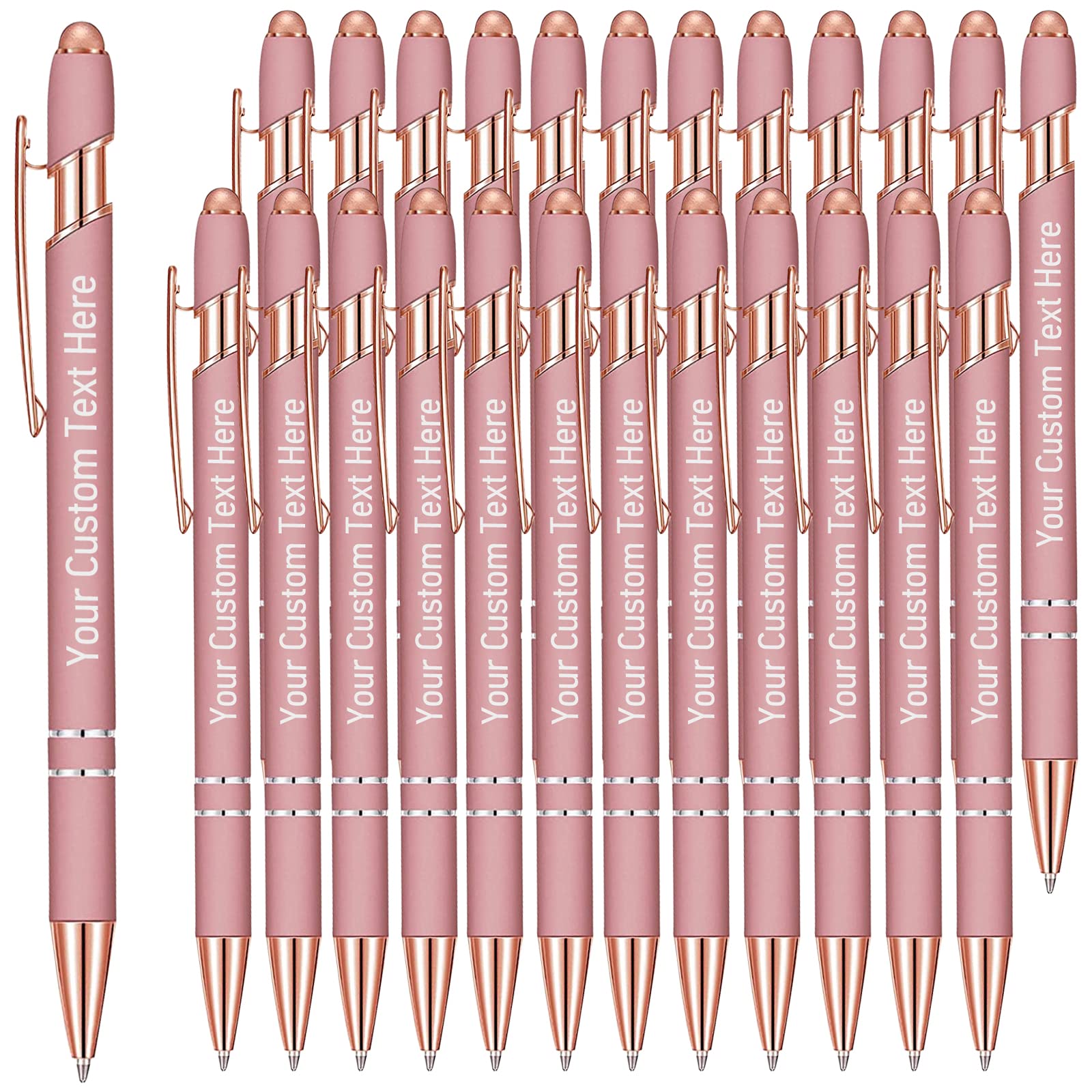 Up to 500 Personalized Pens Bulk Custom Ballpoint Pens with Business Name Message Logo, Customized