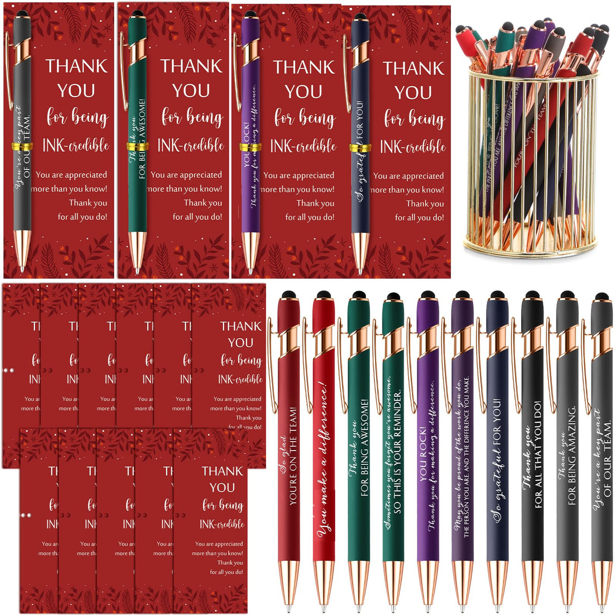 Resurhang 60 Set Employee Appreciation Pen Gift Bulk