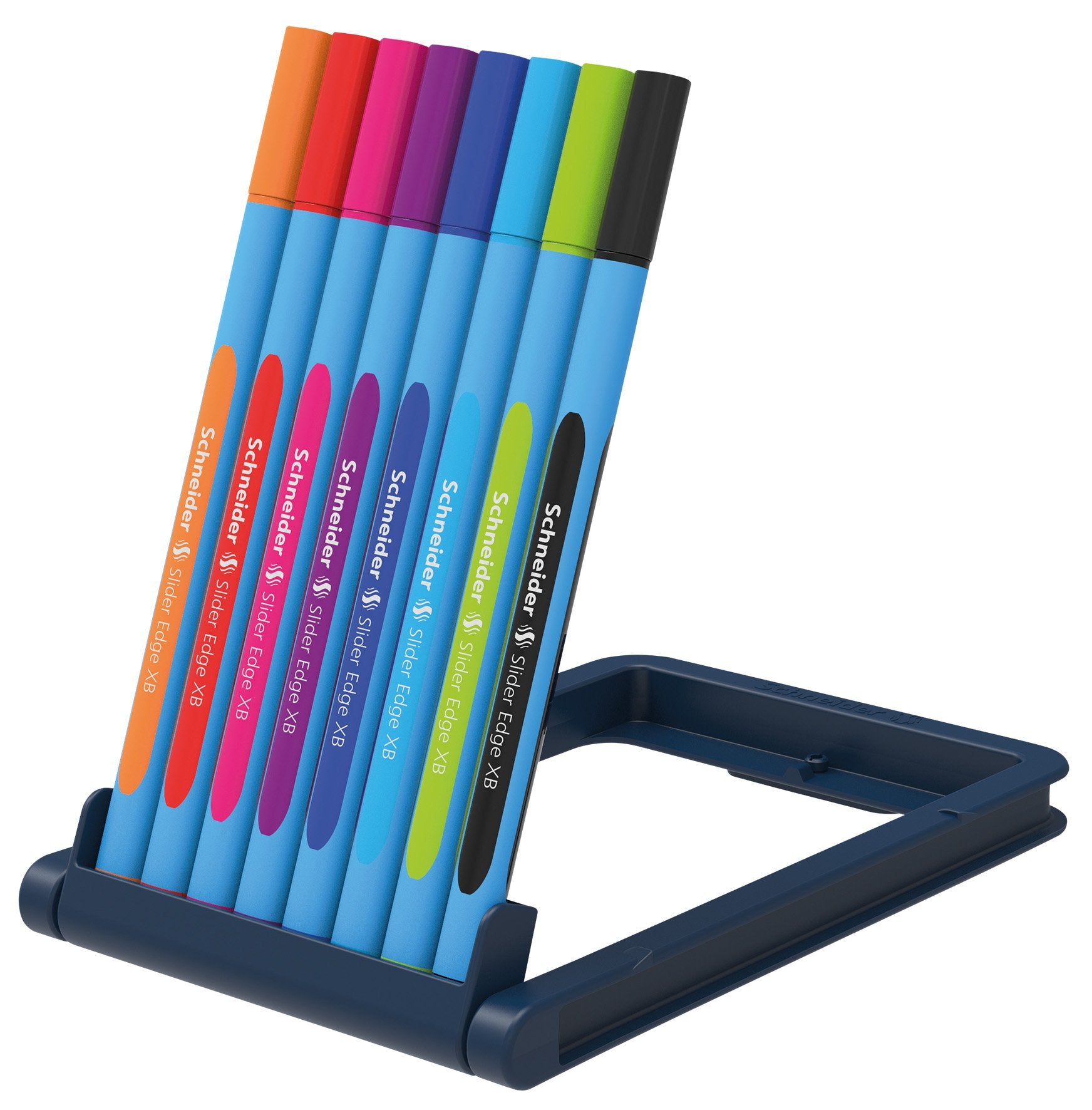 Schneider Slider Edge XB (Extra Broad) Ballpoint Pen, 1.4 mm, Light Blue Barrel, Assorted Ink