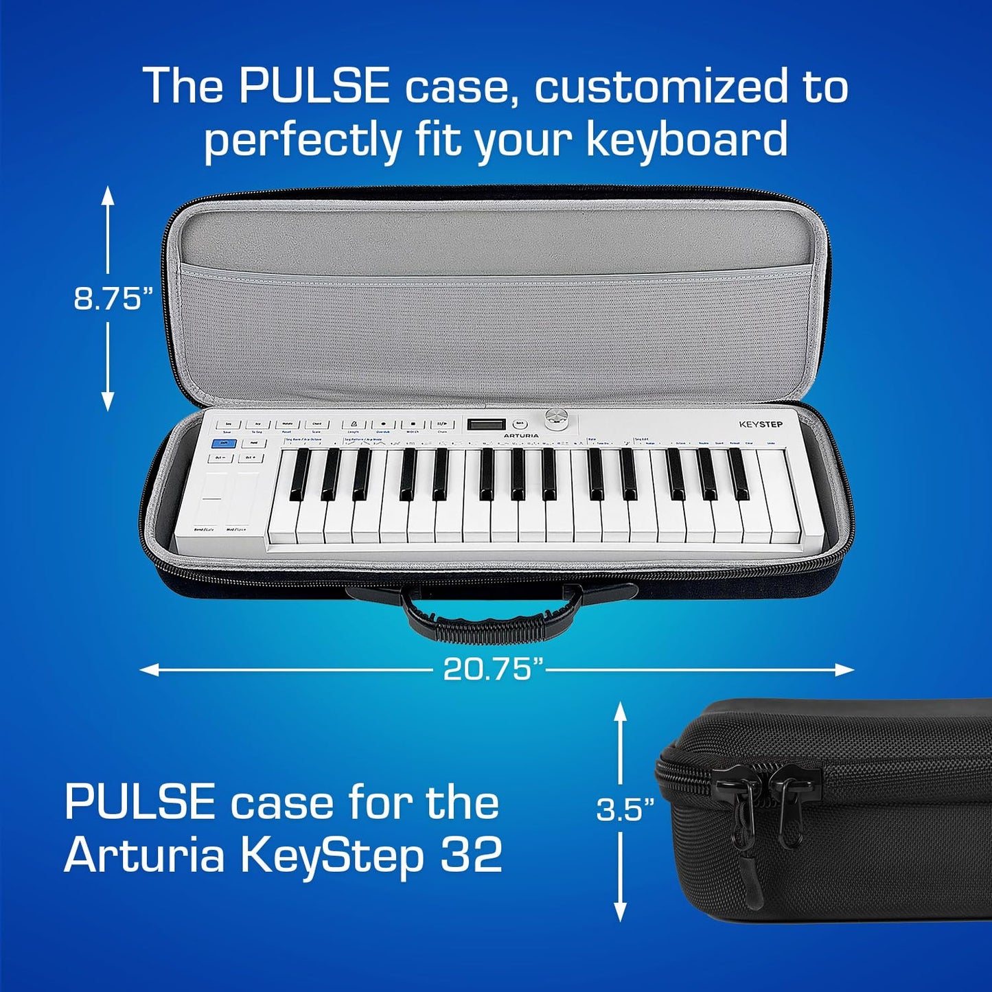 ANALOG CASES Arturia KeyStep mk2 Case - Compact Precise Fit PULSE Hard Case