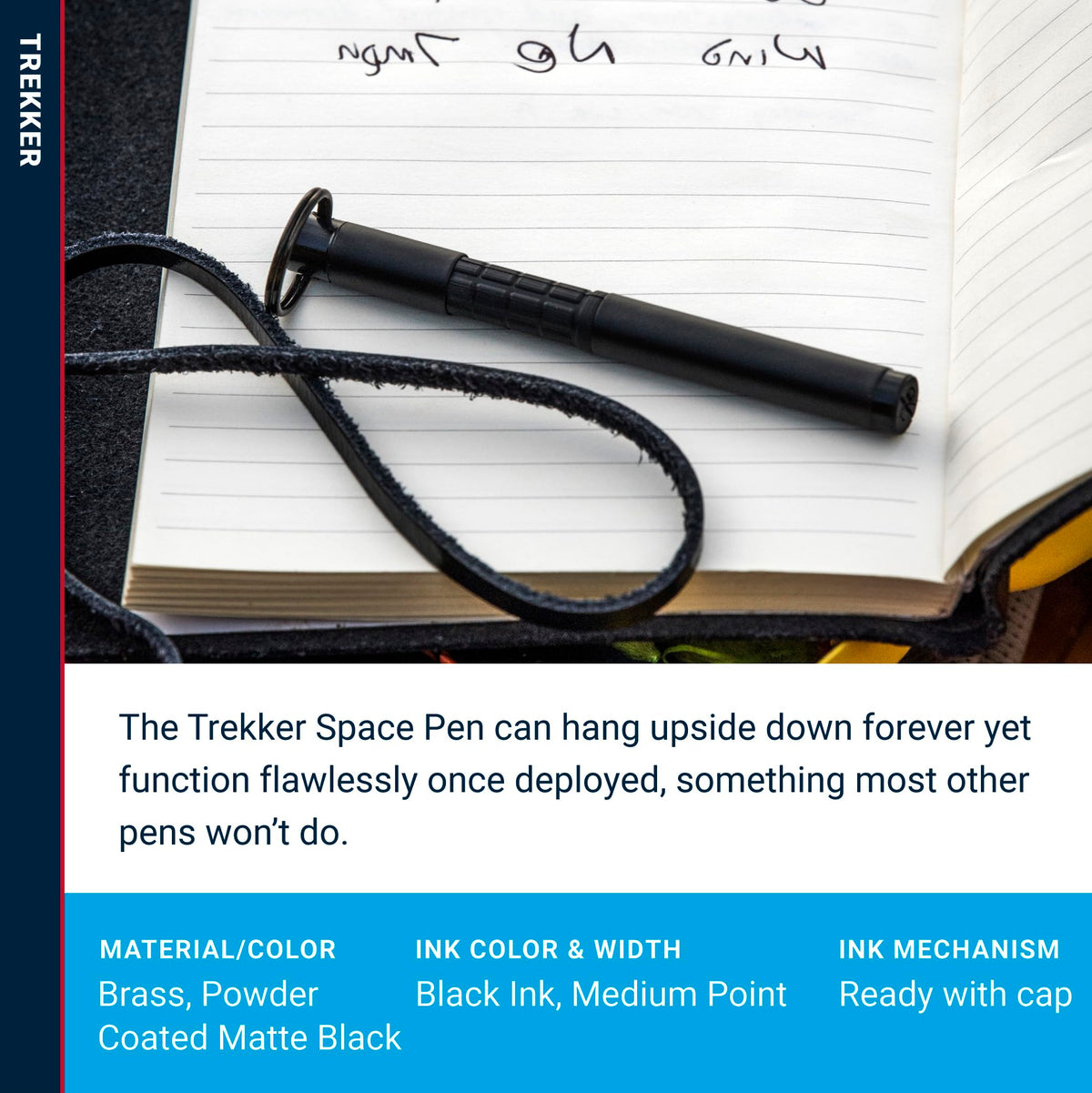 Fisher Space Pen Pressurized Ballpoint Trekker Pen, Medium Point, Gift Box