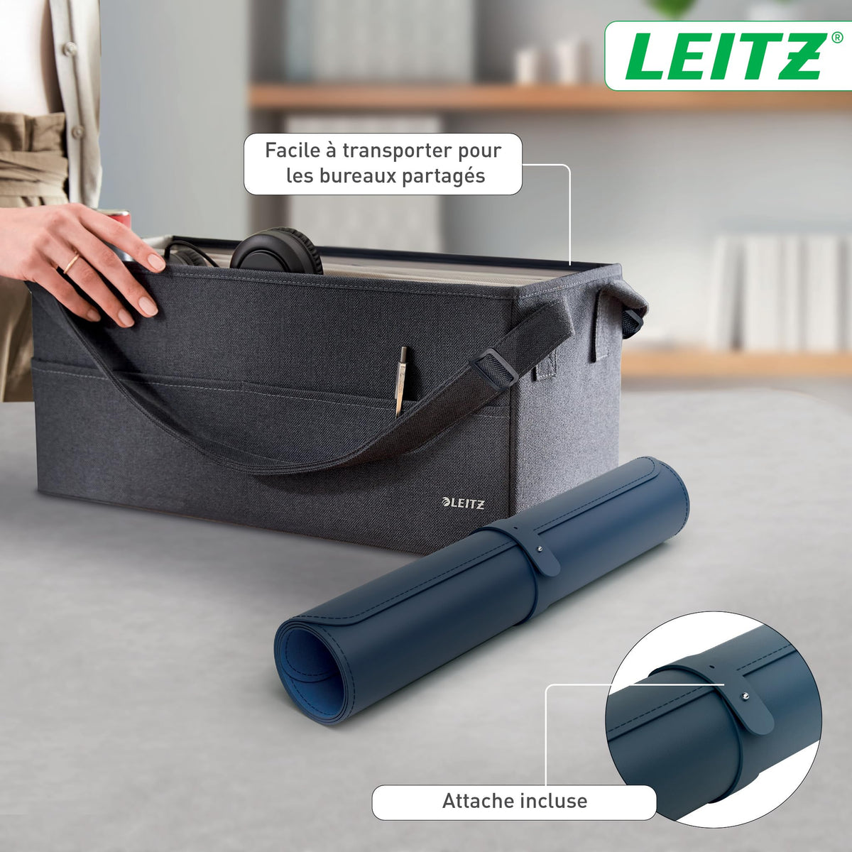 Leitz Large Desk Pad: Waterproof Non-Slip Desk Pad, Keyboard Mouse Pad for Office or Home Durable