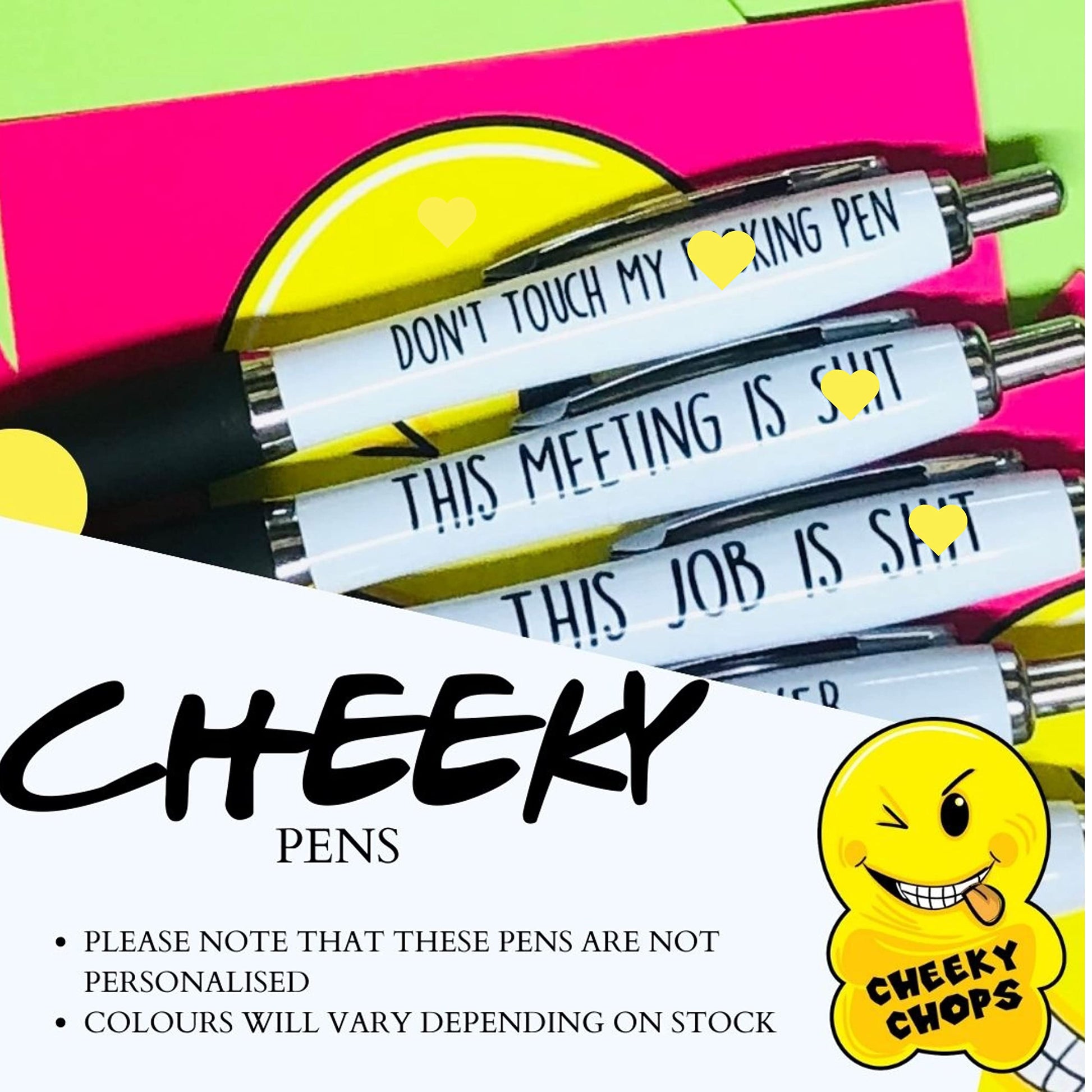 Cheeky Chops Funny Rude pens F**k off to your new job then Leaving present PEN65