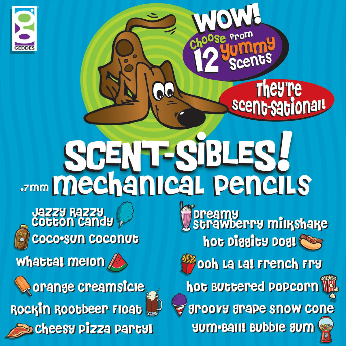 Raymond Geddes Scent-Sibles Mechanical Pencils (Pack of 96)