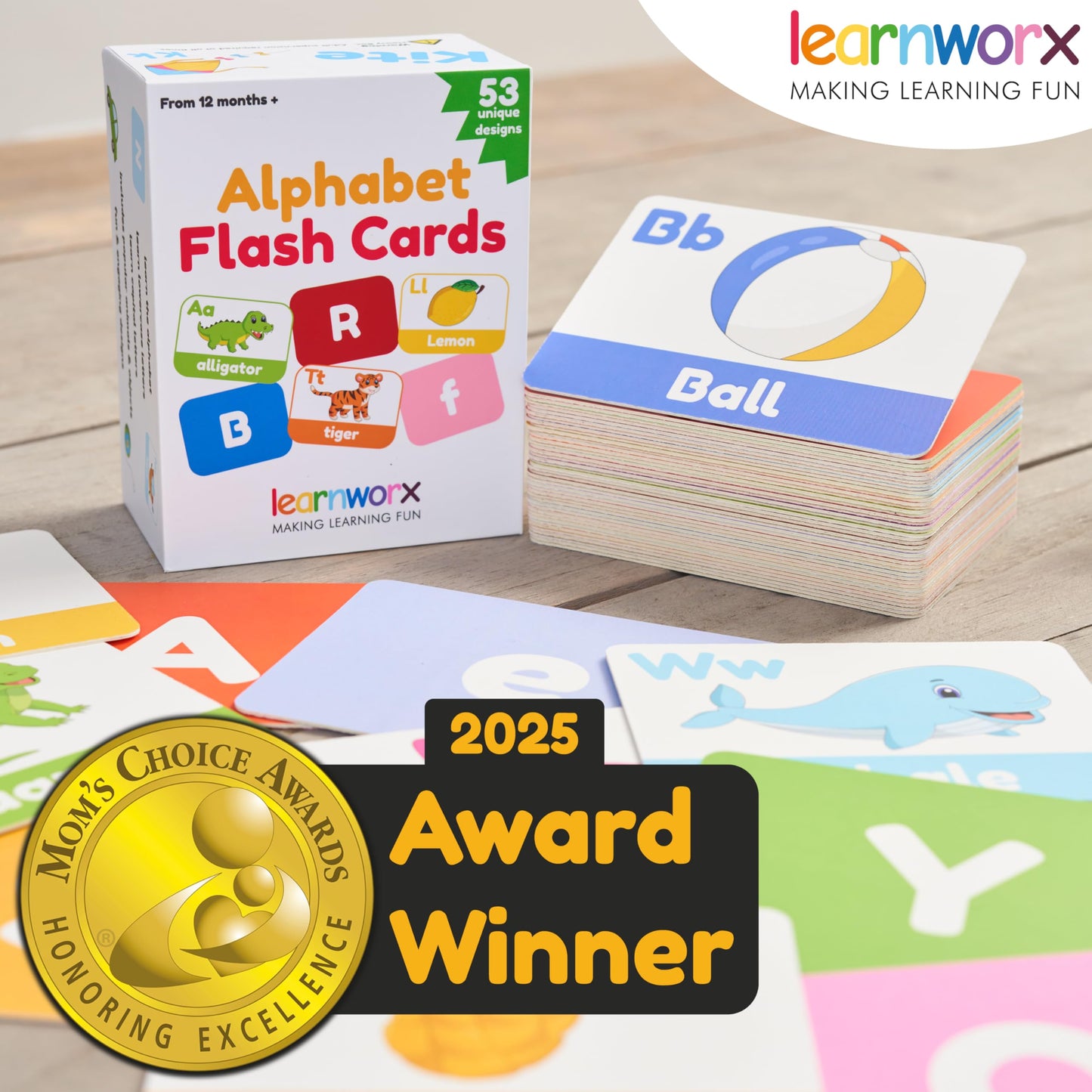 Alphabet Flash Cards for Toddlers | Award-Winning | 52 ABC Flashcards for Baby & Kids|ABC Cards