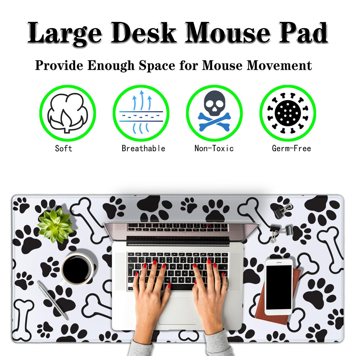 Samgula Desktop Mats Laptop Desk Mat Gaming Mouse Pad Extra Large Mouse Pads Computer Mats Office