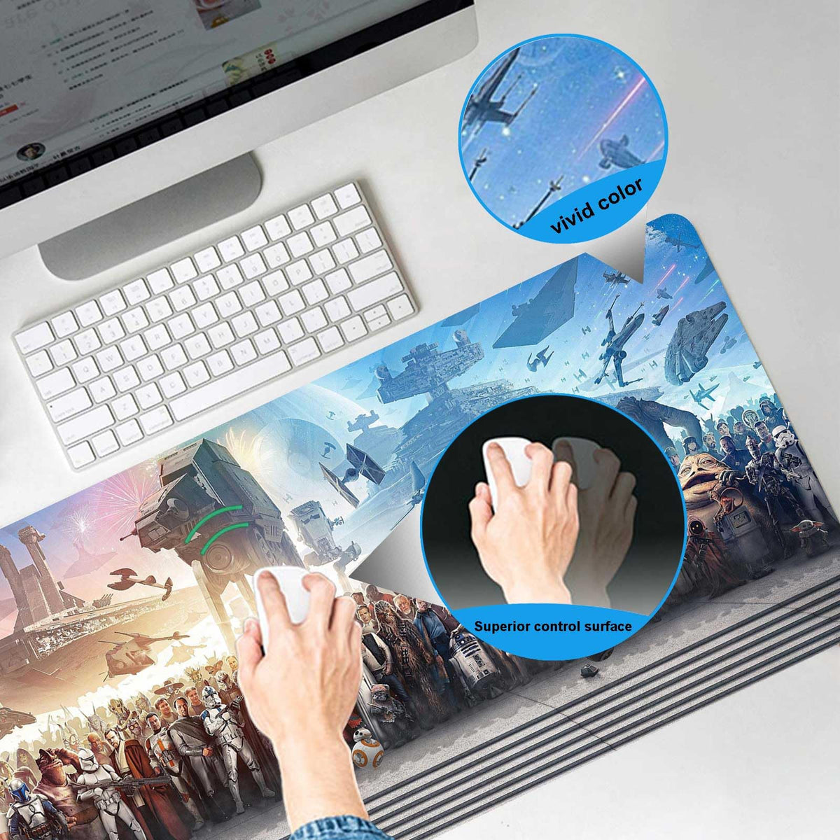 XXL Large Gaming Mouse Pad The Chosen One Custom Desk Pad,Mousepad with Anti-Slip Rubber