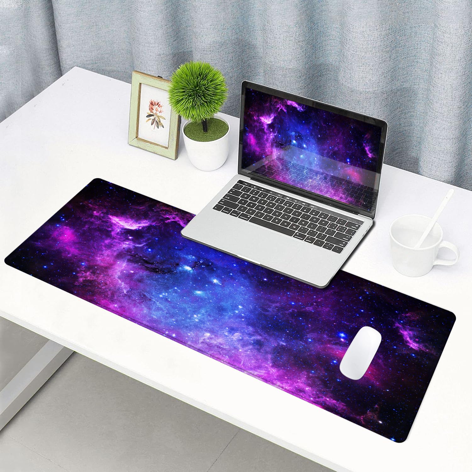 SANWUMIAN Gaming Mouse Pad, Large Mouse Pads for Desk, Non-Slip Rubber Base Mousepad, Keyboard