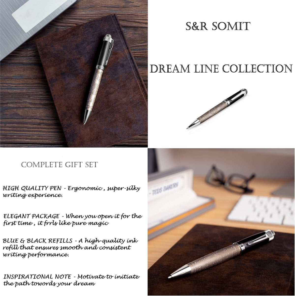 S&R Somit Luxury Ballpoint Pen Gift Set with Fancy LED Box