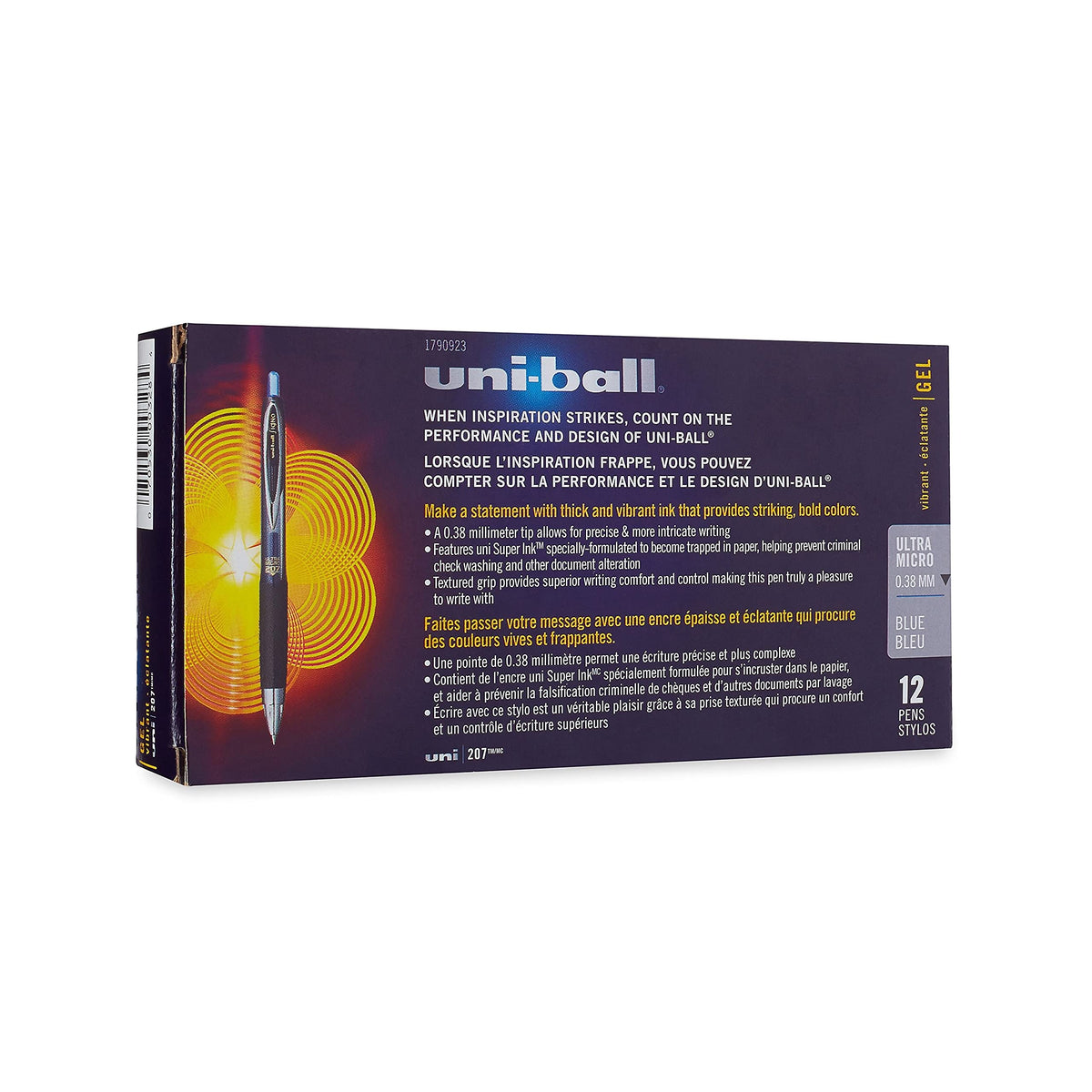 uni-ball 1790923 207 Signo Ultra Series .38mm Blue Dozen