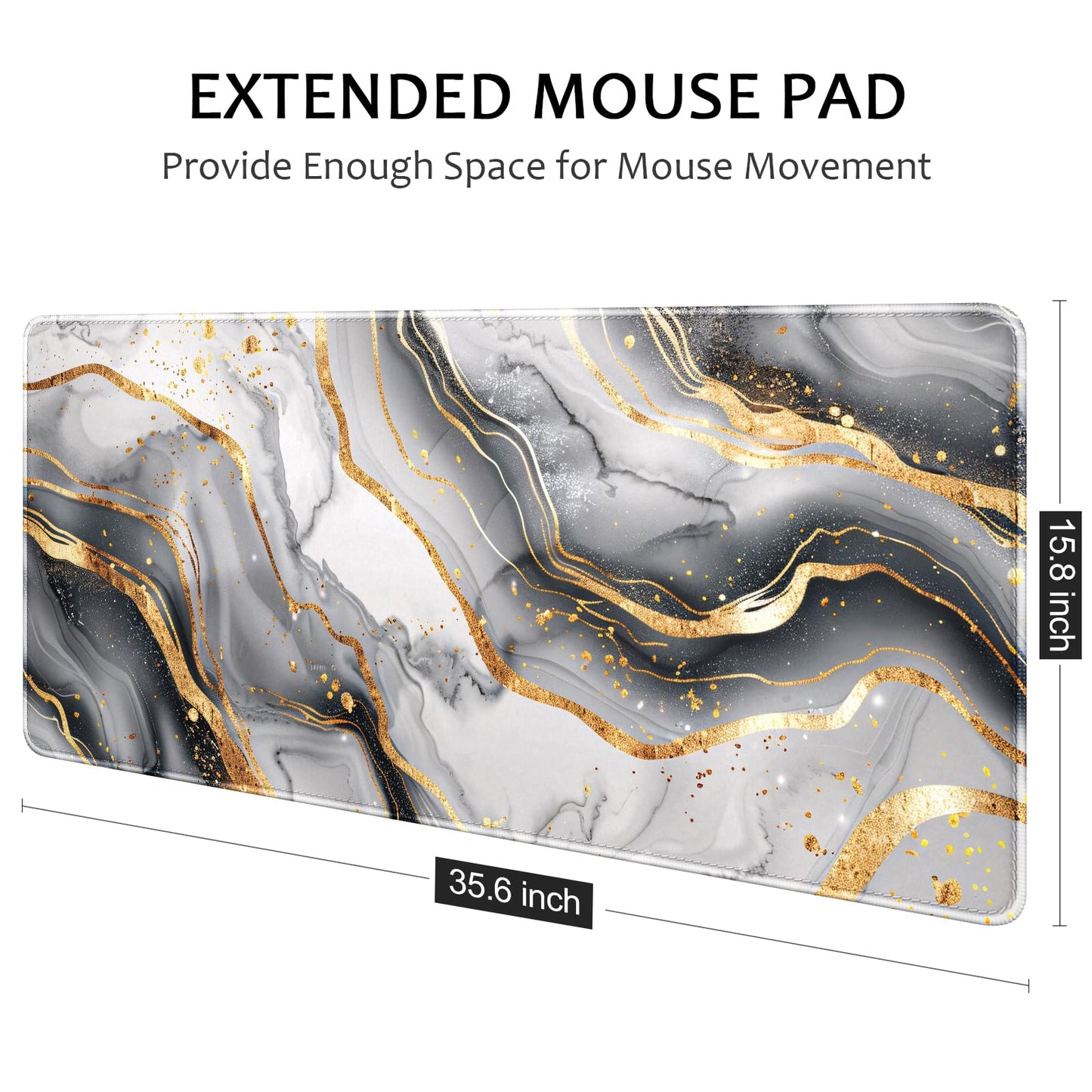Auhoahsil Ultra Large Gaming Mousepad, XXL Desk Mat, Pretty Extended Full Size Desktop Matt for