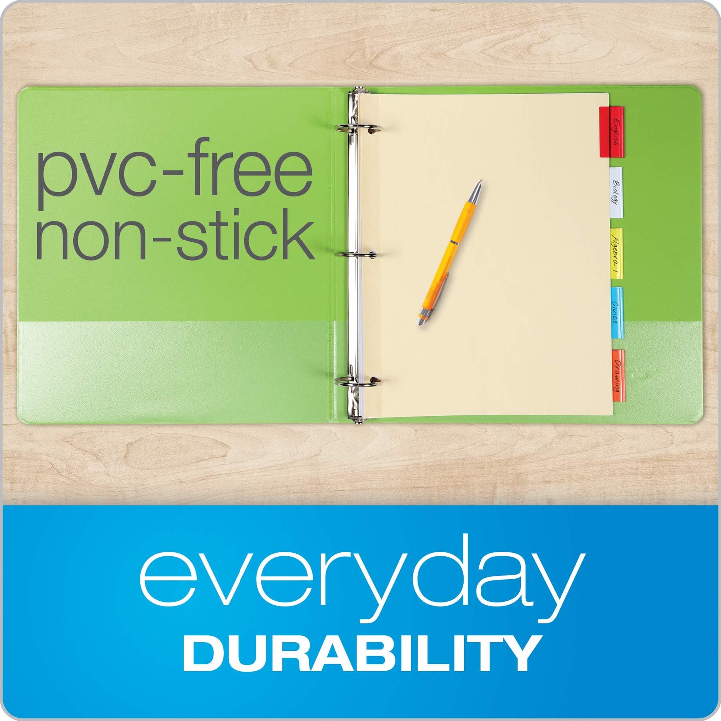 Cardinal 3 Ring Binders Economy Pack, 4 Sets of Binder Dividers, Durable 1.5 Inch, Holds 350