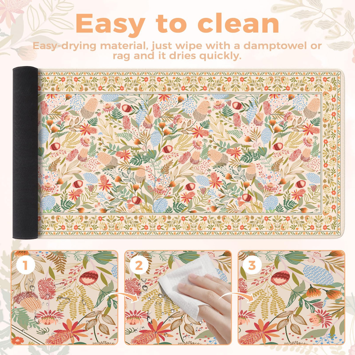iCasso Desk Mouse Pad Extra Large, Office Desktop Mat for Women