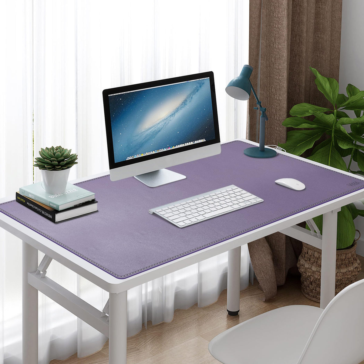 Vyaaa PU Leather Desk Mat, 40“ x 24” XXL Leather Desk Pad, Waterproof Extra Large Desk Mat, Large