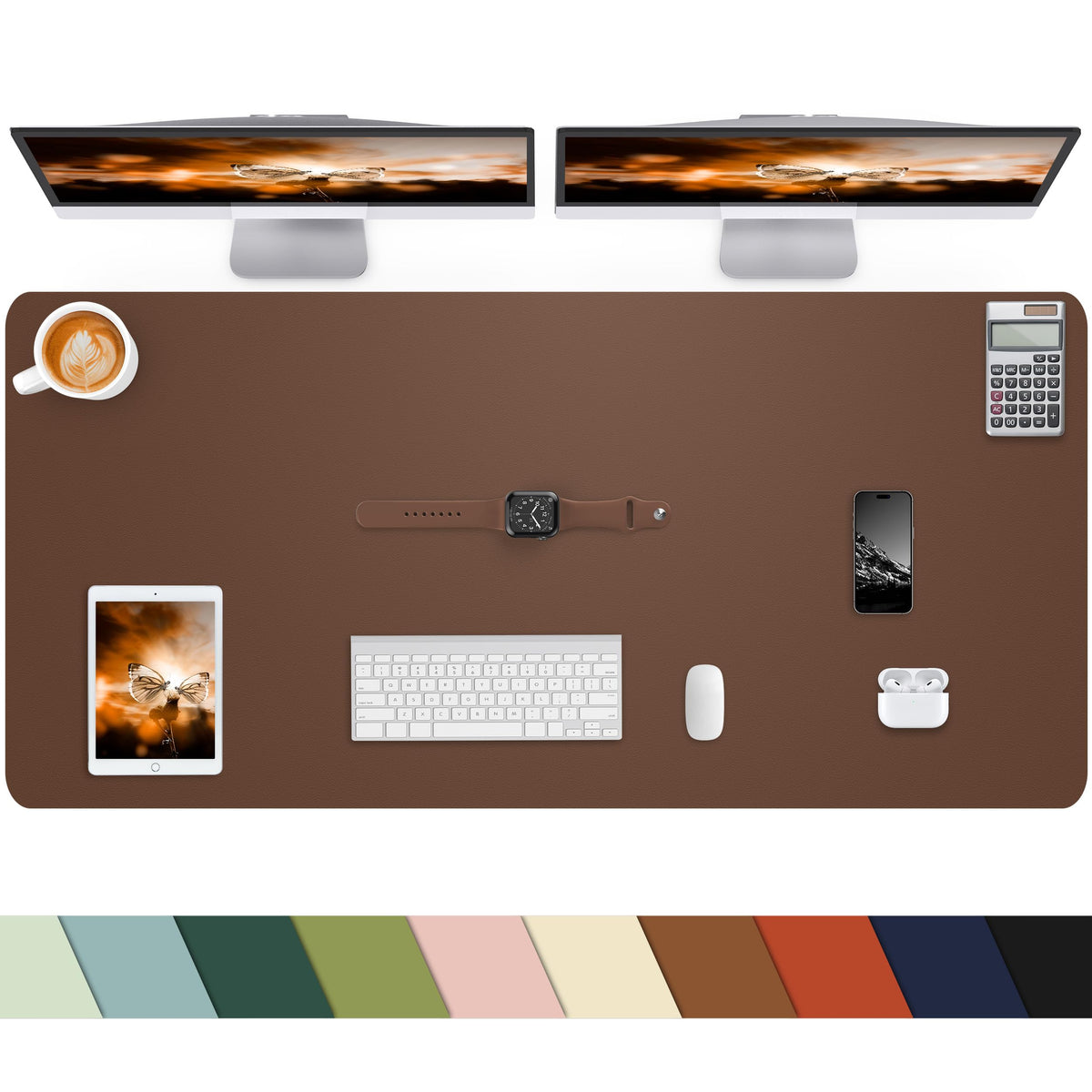 Desk mat Large, Leather Desk Pad Protector,Office Desk Mat,Mouse Pad, Non-Slip Desk Blotter, Laptop