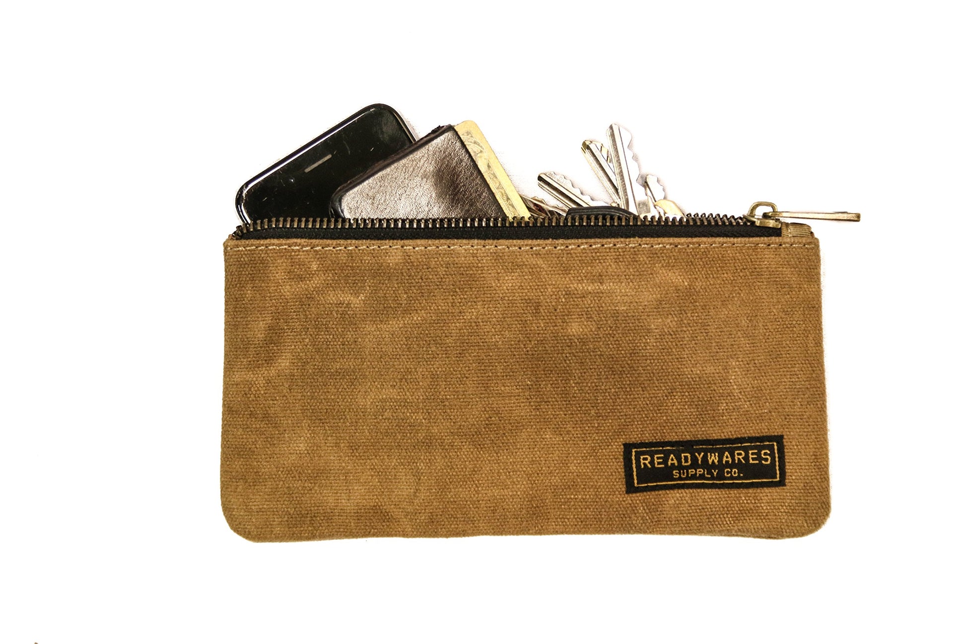 Readywares Pencil Pouch 4-Pack - Small Waxed Canvas Bags for Organization