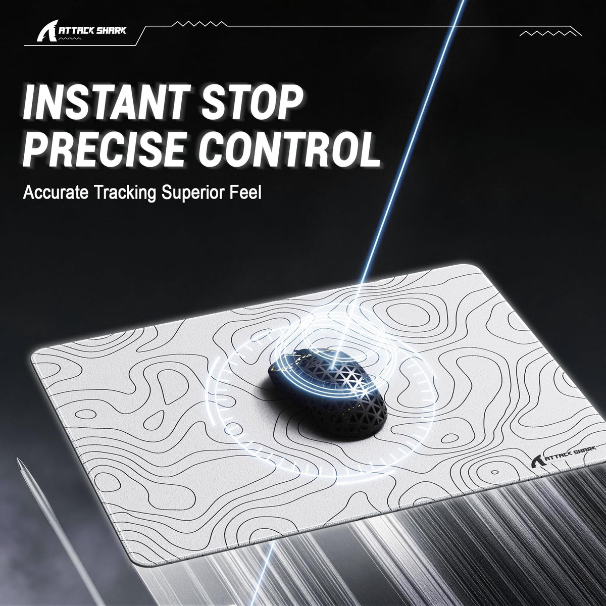 ATTACK SHARK CM02SE Gaming Mouse Pad for Esports Speed Mouse mats for Desk Waterproof Surface